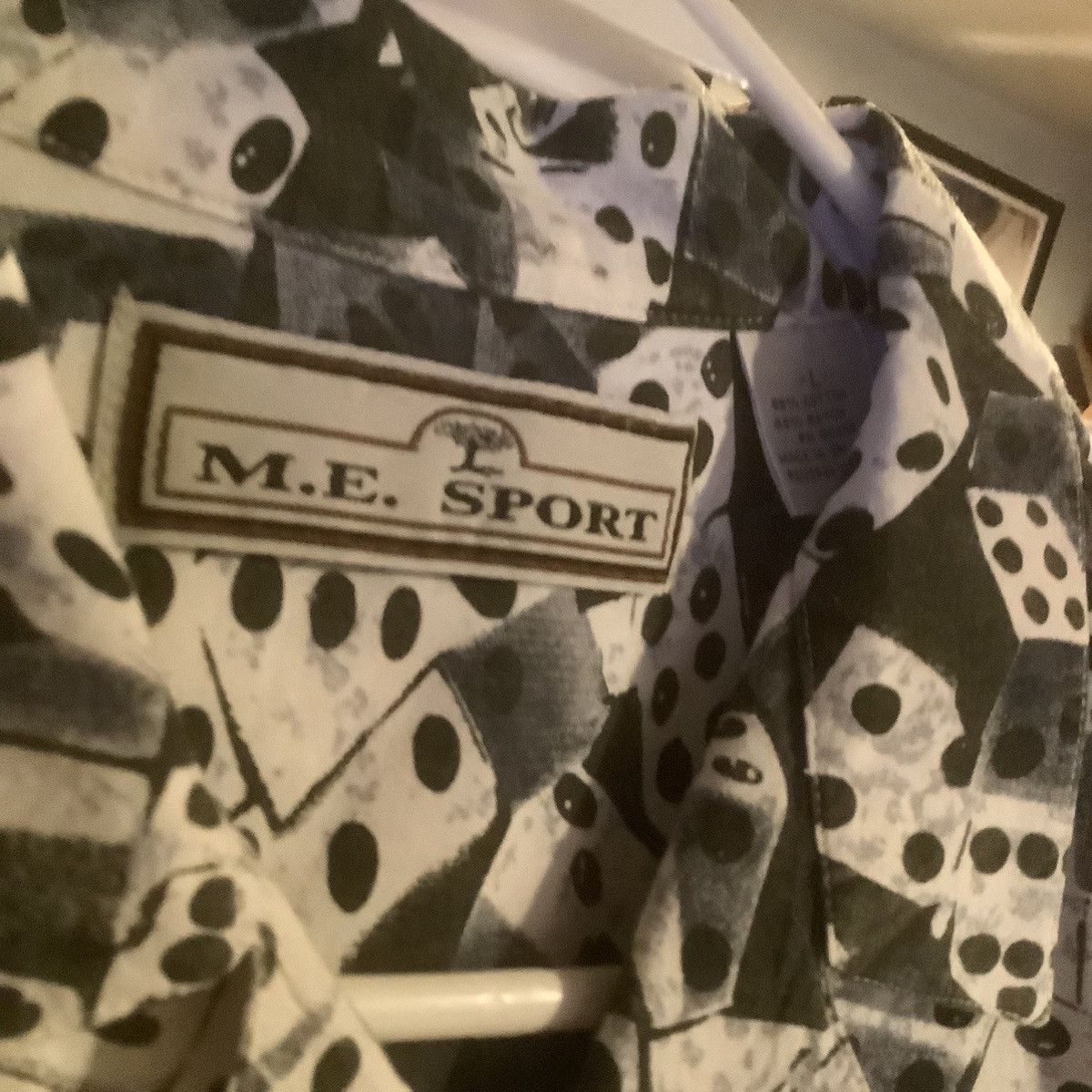 M.E. Sport ME Sport Mens Shirt Large Black Short Sleeve Button Dice Size US L / EU 52-54 / 3 - 2 Thumbnail