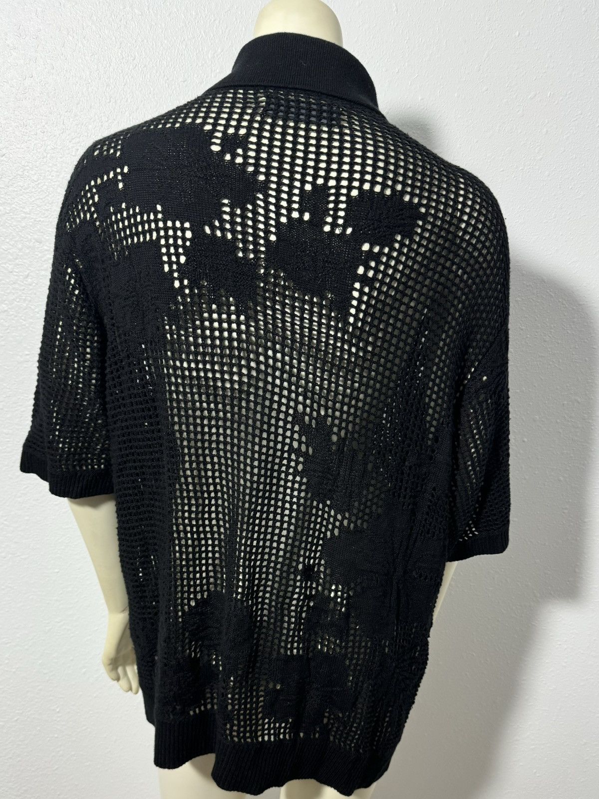 Amiri EUC Amiri Floral Mesh Crochet Button Down Top Size US M / EU 48-50 / 2 - 2 Thumbnail