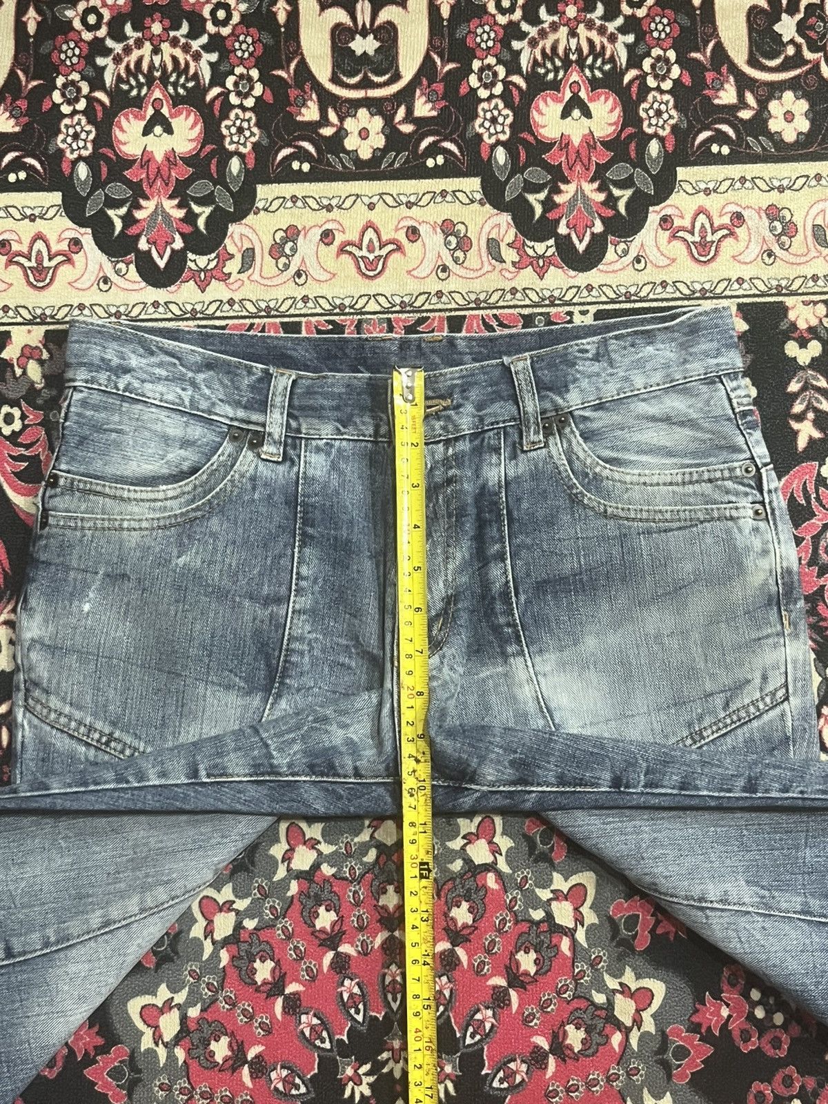 semanticdesign Semantic Design Light Blue Panel Distressed Flare Jeans Size US 32 / EU 48 - 12 Thumbnail