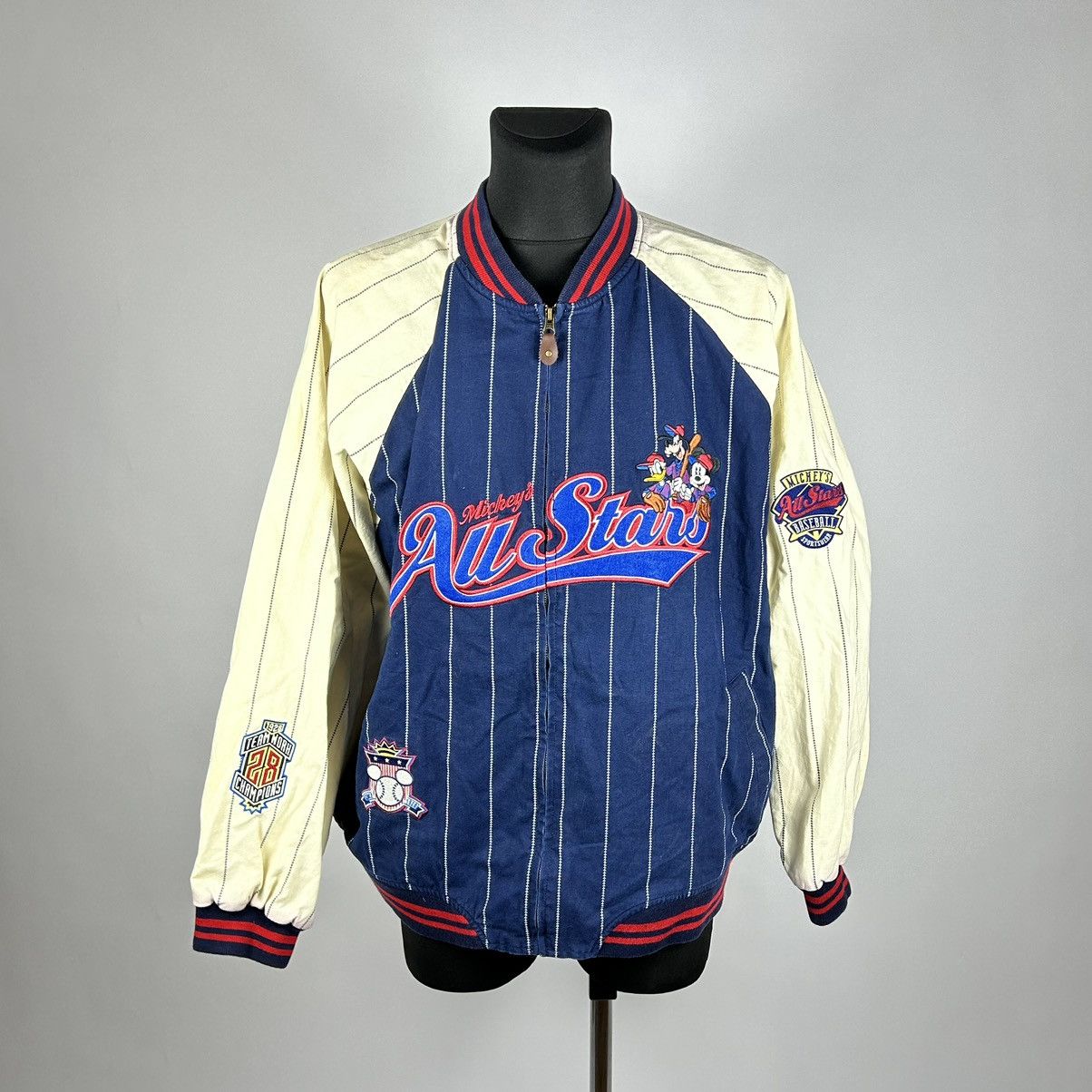 Disney × Vintage Disney baseball vintage jacket big logo spellout embriordery Size US XXL / EU 58 / 5 - 2 Thumbnail