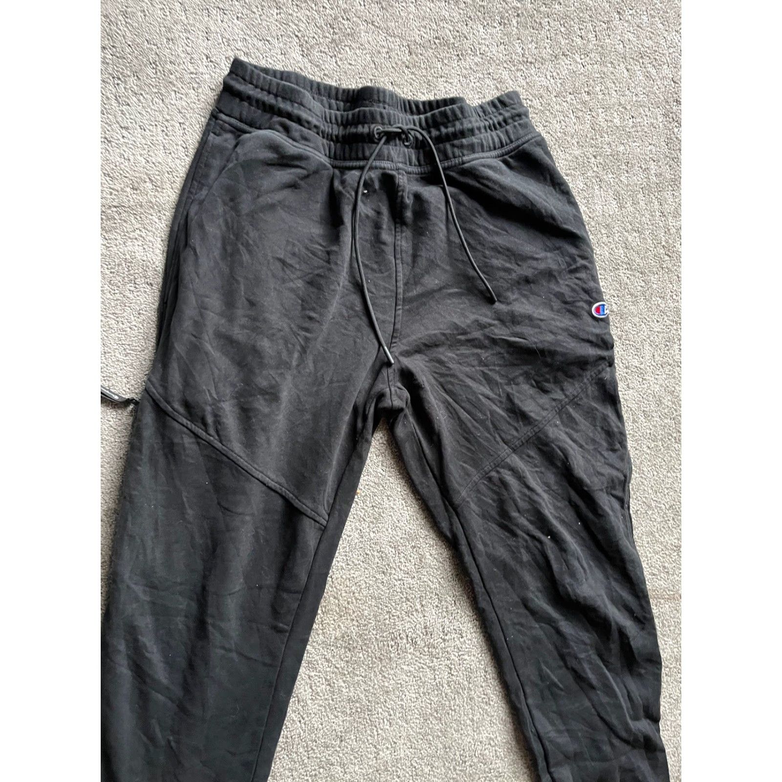 Champion Champion Men's Classic Sweatpants Black Pockets Fleece Cotton Polyester Size Medium M Pants Jogger Size US 31 - 2 Thumbnail