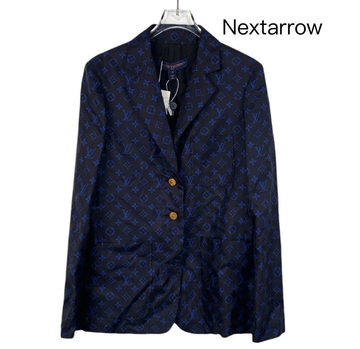 Louis Vuitton Louis Vuitton Lv blue logo with floral silk suit jacket Size US S / EU 44-46 / 1 - 1 Thumbnail