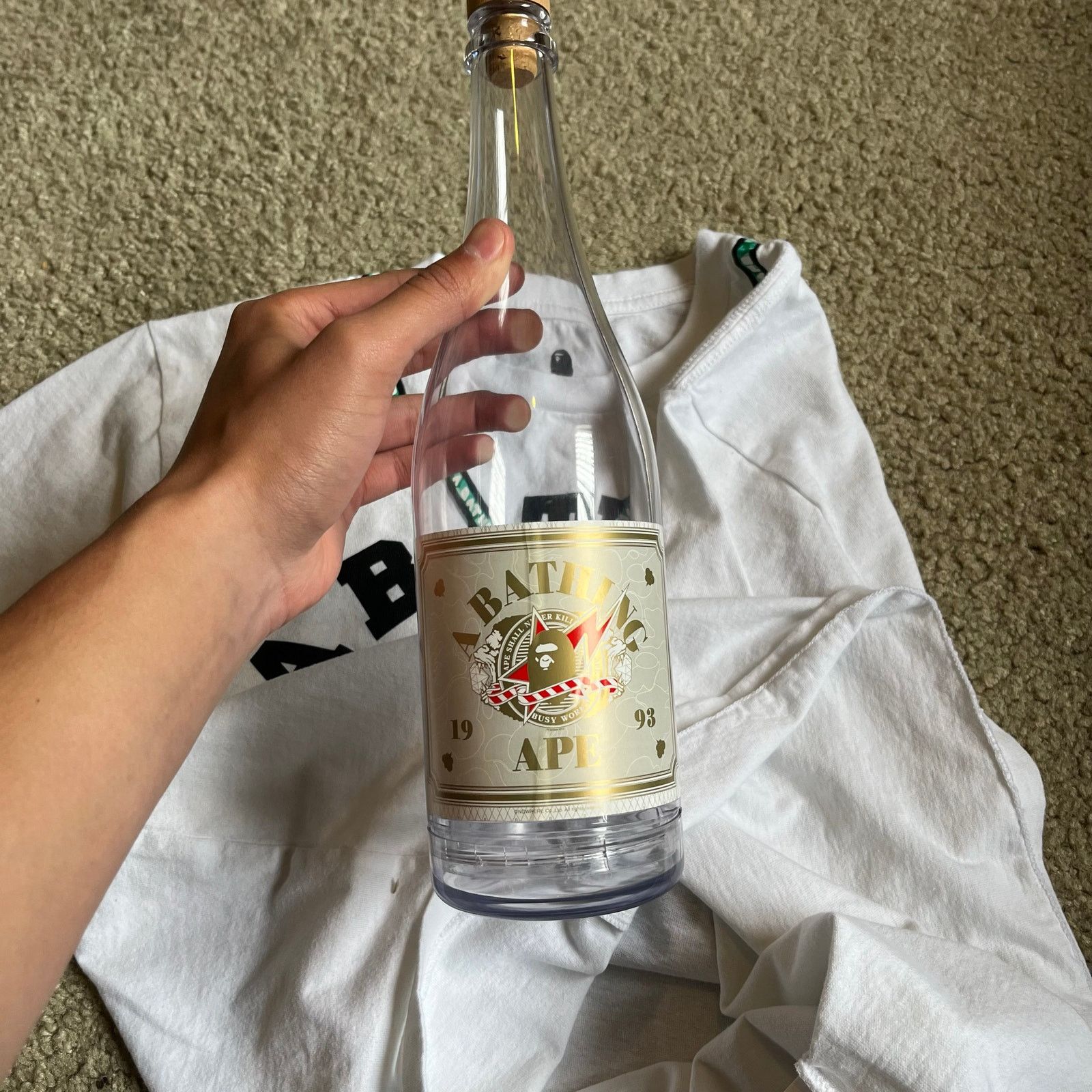 Bape × Nigo Authentic Bape 2000’s EXCLUSIVE Champagne Bottle Tee M Size US M / EU 48-50 / 2 - 8 Thumbnail