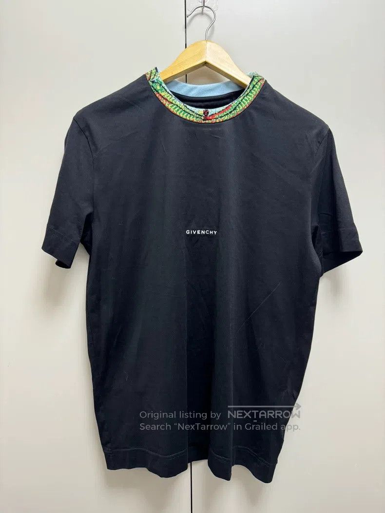 Givenchy Givenchy Knitted Collar Logo Printed Solid Short Sleeve Size US L / EU 52-54 / 3 - 1 Thumbnail