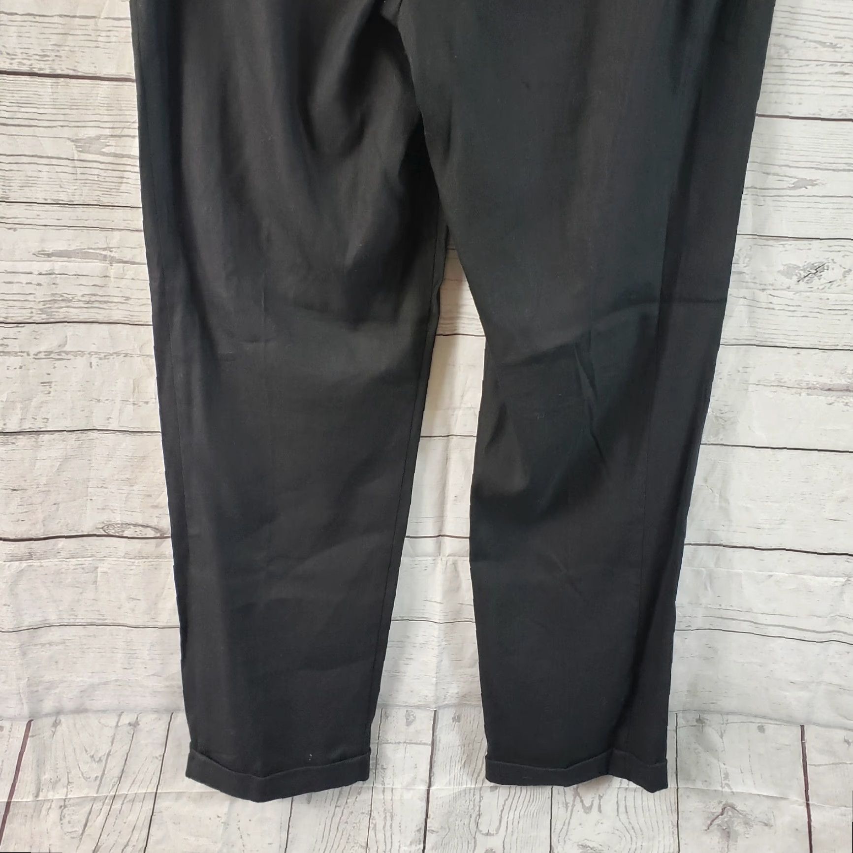 J. Jill J Jill Pants Womens Linen Stretch Pull On Size S Black Mid Rise Cuffed Size 28" / US 6 / IT 42 - 5 Thumbnail