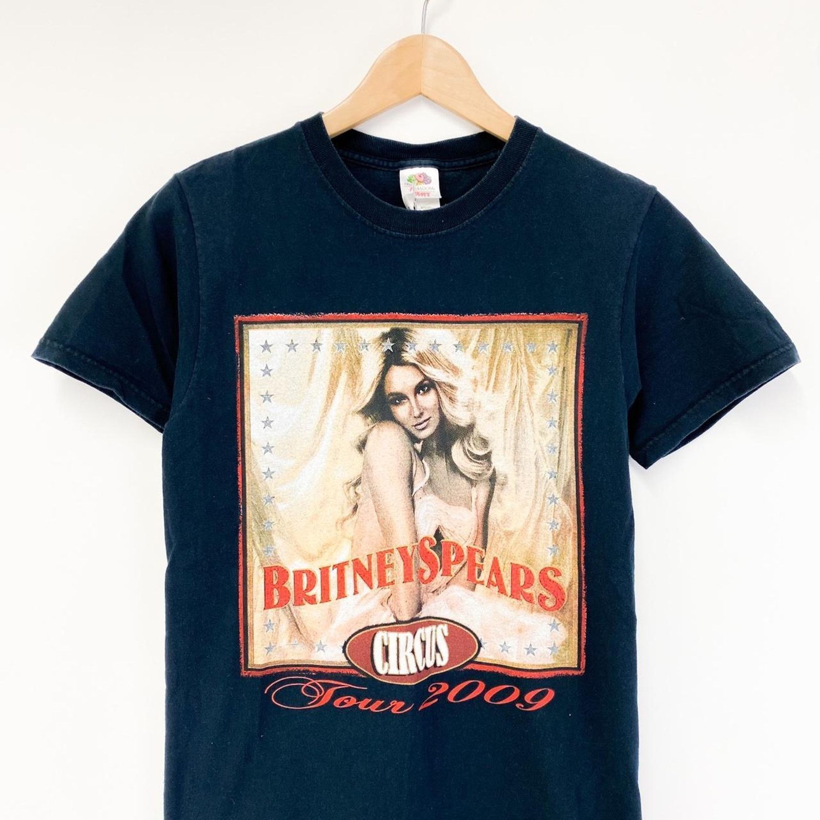 Fruit Of The Loom Britney Spears 2009 Y2k Circus Tour T-Shirt Black Men Small Size US S / EU 44-46 / 1 - 2 Thumbnail