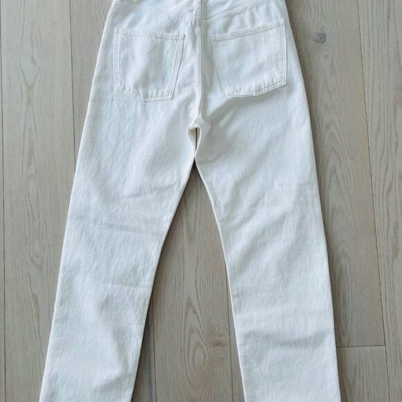 Agolde AGOLDE 90's Organic Denim Rip Destroyed Jeans Vanish White Size 26" / US 2 / IT 38 - 8 Thumbnail