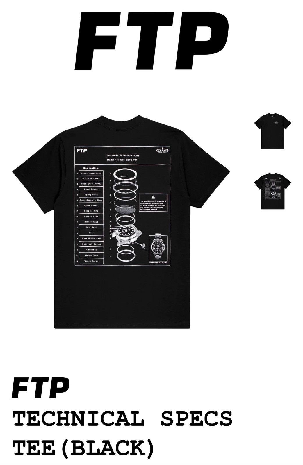 Fuck The Population × G59 Records FTP TECHNICAL SPECS TEE (M) Size US M / EU 48-50 / 2 - 3 Thumbnail