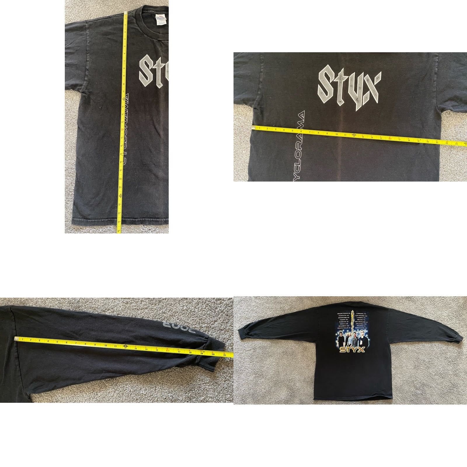 Delta VINTAGE Delta Pro Weight Shirt Long Sleeve Mens L Black Styx Cyclorama Size US L / EU 52-54 / 3 - 8 Thumbnail
