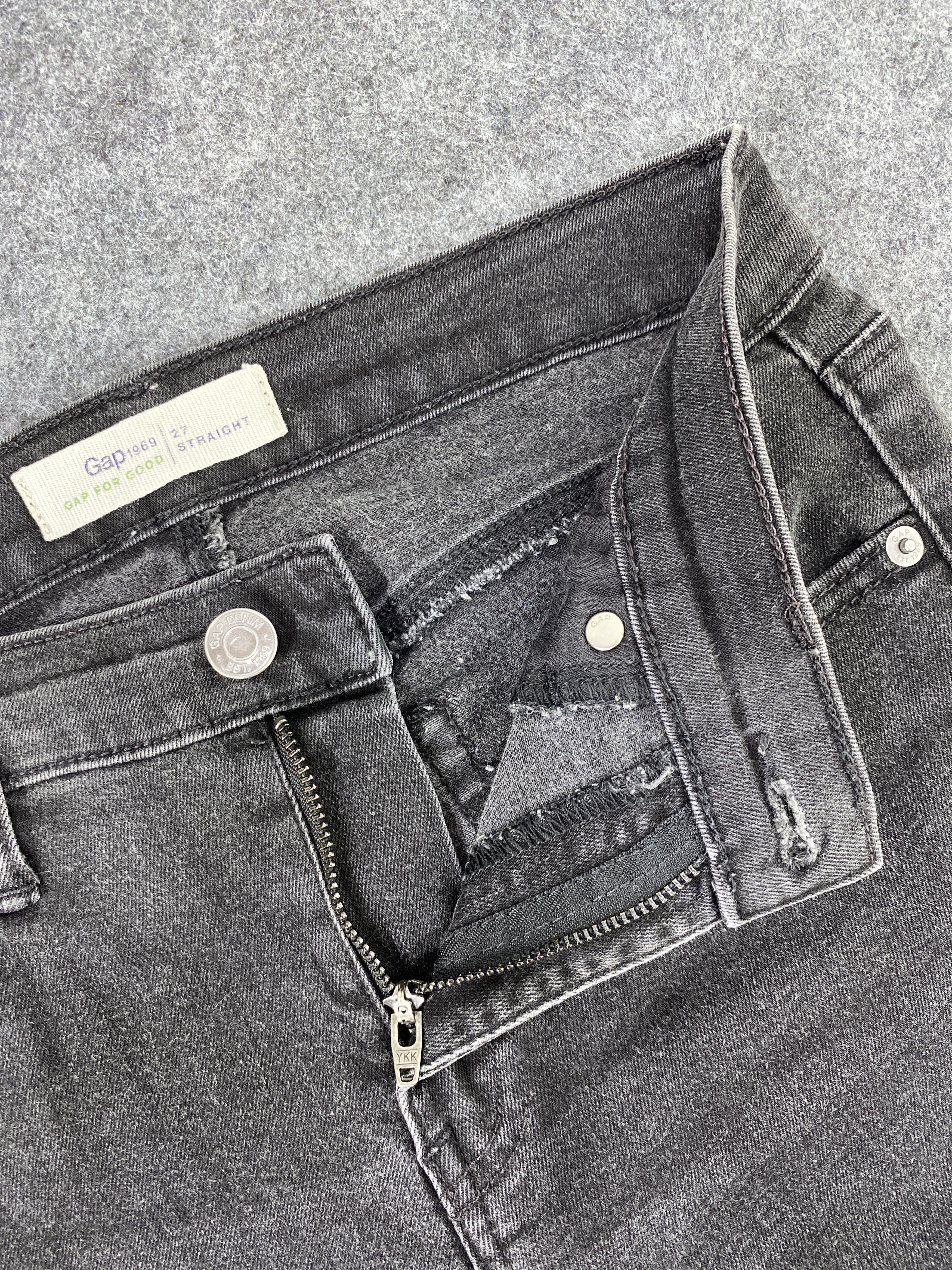 Gap Gap Straight soft Black Jeans - J1064 Size 27" / US 4 / IT 40 - 7 Thumbnail