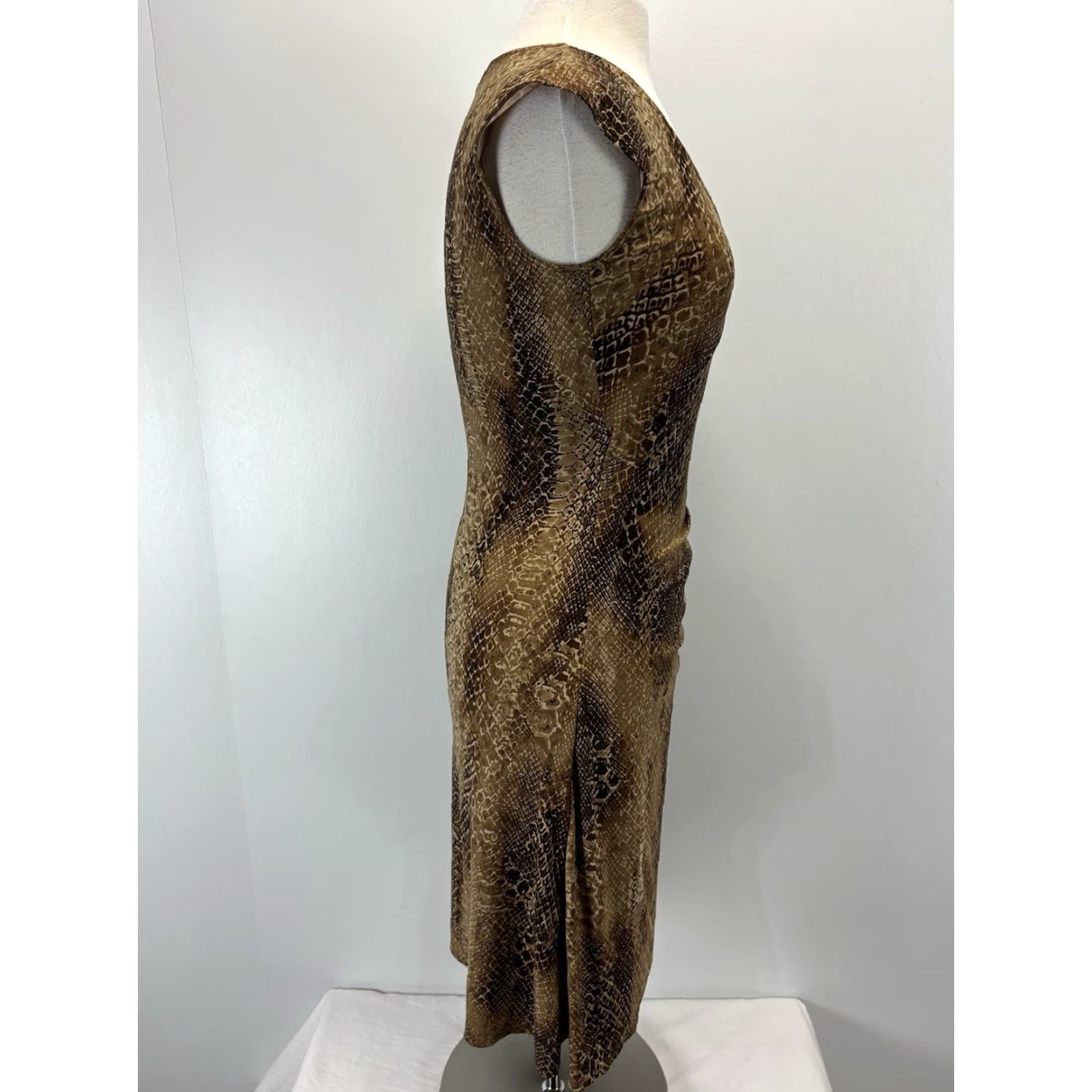 Ralph Lauren Lauren Ralph Lauren Faux Wrap Jersey Dress Sz Small Women’s Sleeveless Python Size S / US 4 / IT 40 - 4 Thumbnail