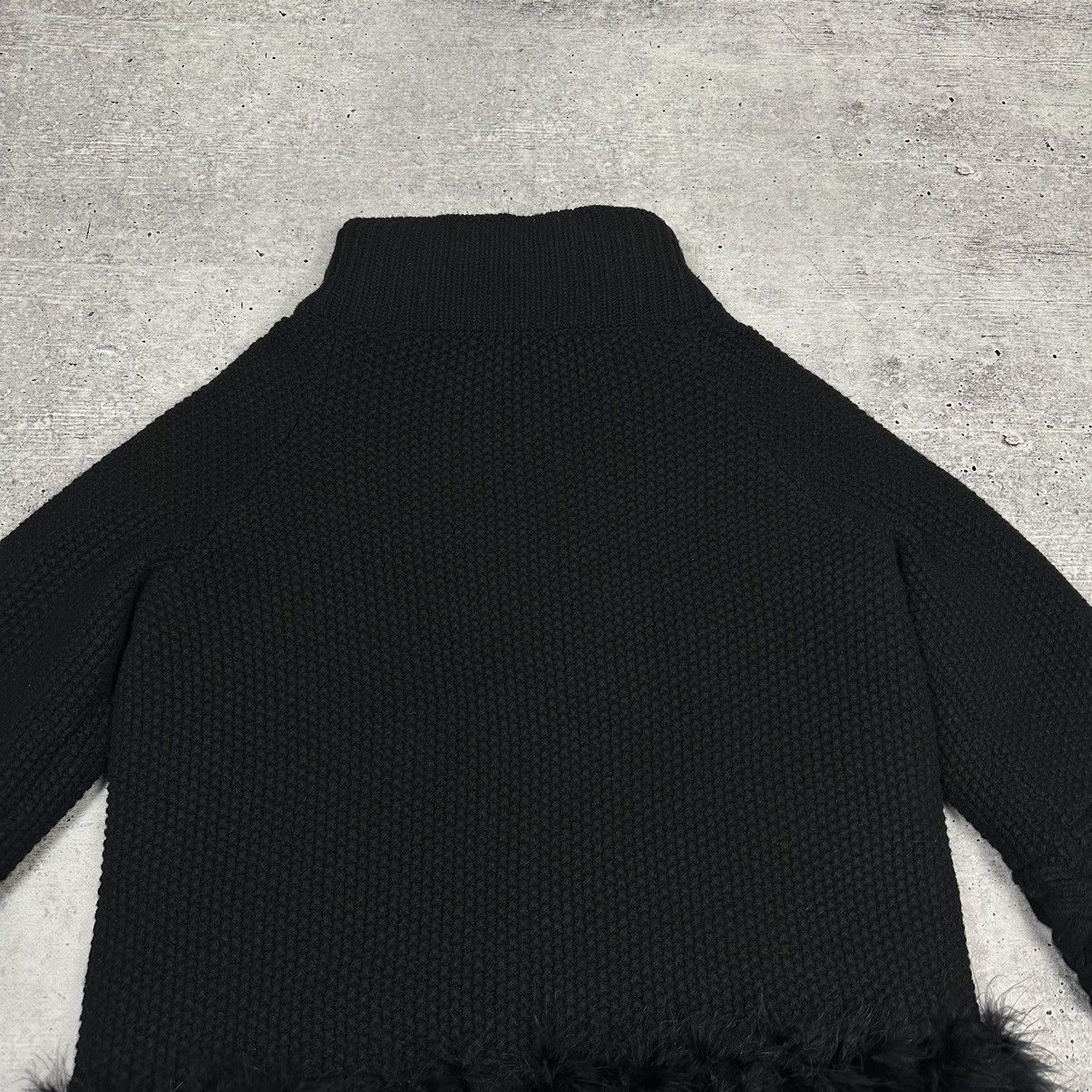 Designer × Herno HERNO Knitted Wool Down Jacket Feathers The Cuff Black Size M / US 6-8 / IT 42-44 - 12 Thumbnail