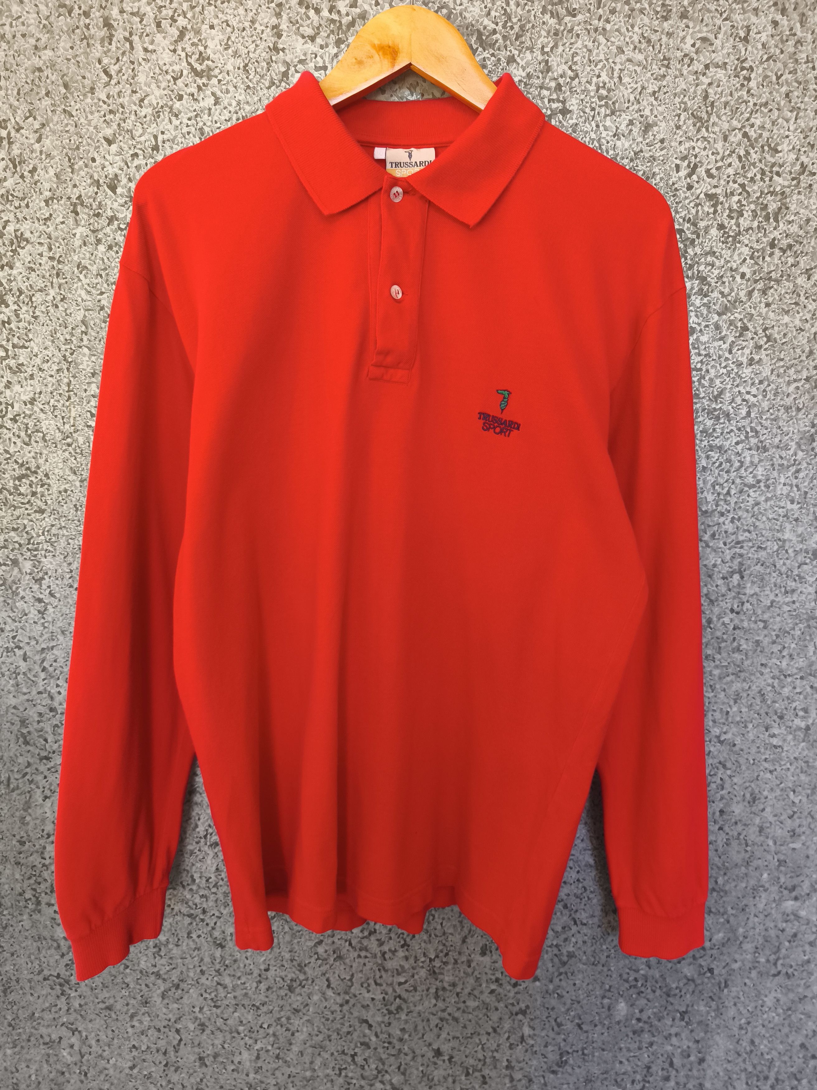 Trussardi Vintage Trussardi polo long sleeve Italy Size US L / EU 52-54 / 3 - 2 Thumbnail