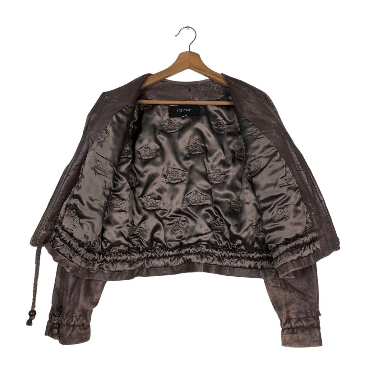 Japanese Brand 📌Cropped Genuine Leather Jacket Biker Josephine Size US M / EU 48-50 / 2 - 14 Thumbnail