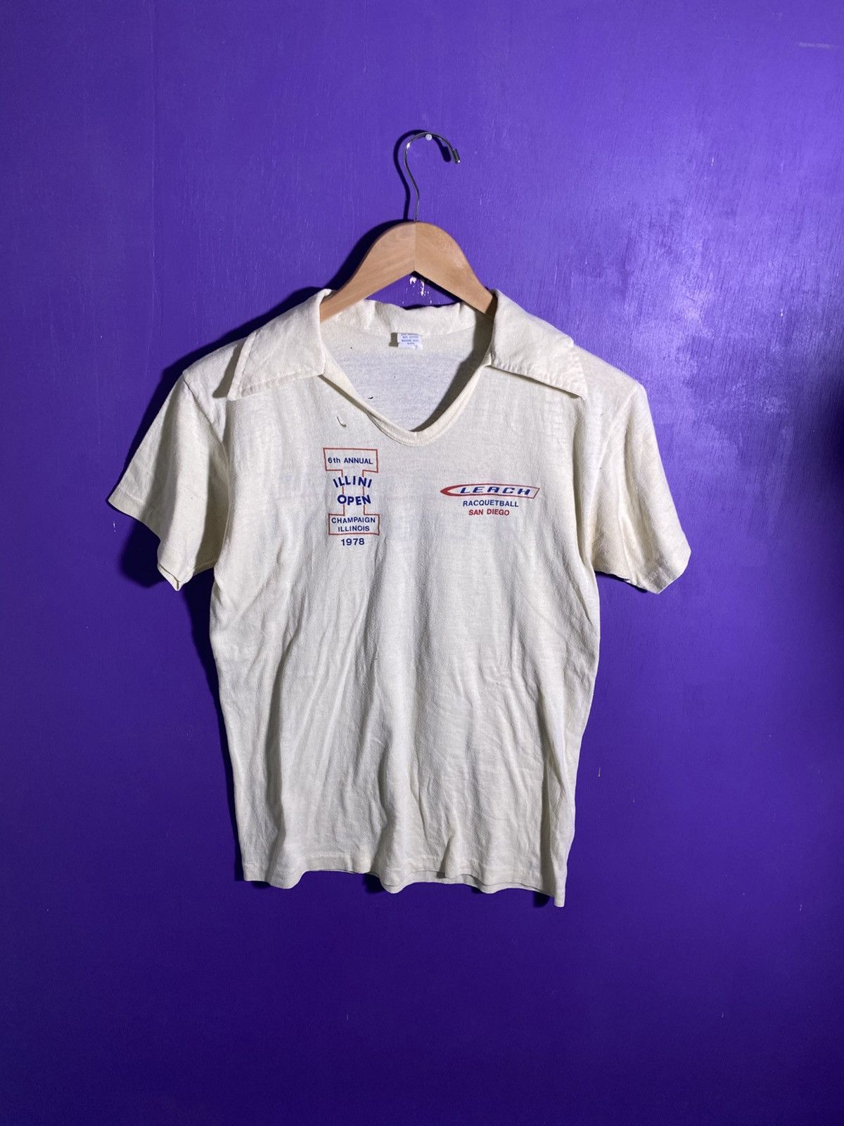 Vintage Vintage 1978 Illinois university racquetball tournament tee Size US M / EU 48-50 / 2 - 1 Thumbnail