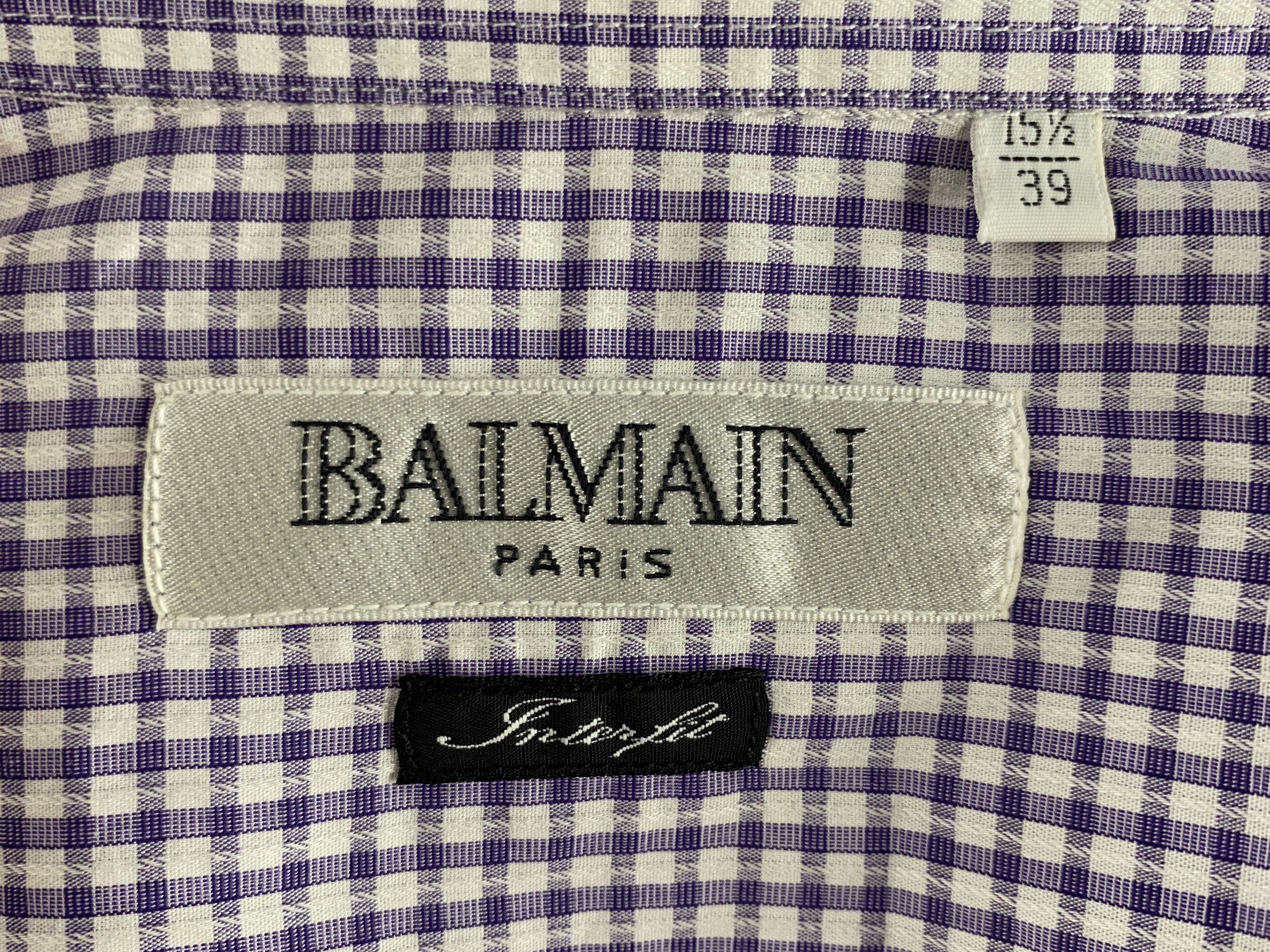 Balmain × Pierre Balmain Balmain Vintage Men's Check Shirt - M Size US M / EU 48-50 / 2 - 5 Thumbnail