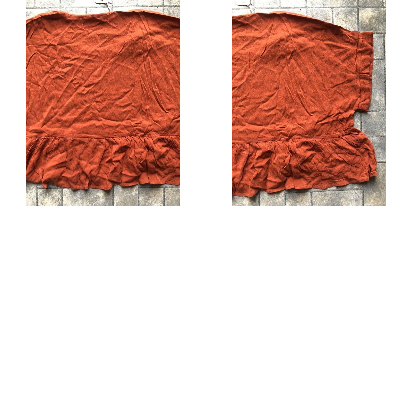 Vintage VINTAGE/NWT New Grade & Gather Blouse Shirt Orange Short Sleeve 100% Rayon M/L Women’s Size M / US 6-8 / IT 42-44 - 9 Thumbnail