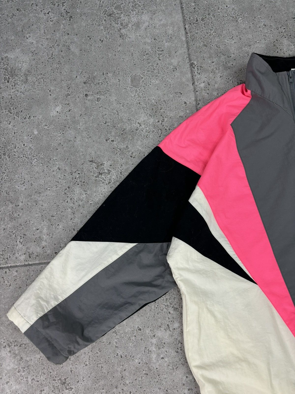Nike × Vintage Crazy 80s Rare Zip Jacket Hoodie Nike Boxy Y2K Swoosh Size US L / EU 52-54 / 3 - 4 Thumbnail