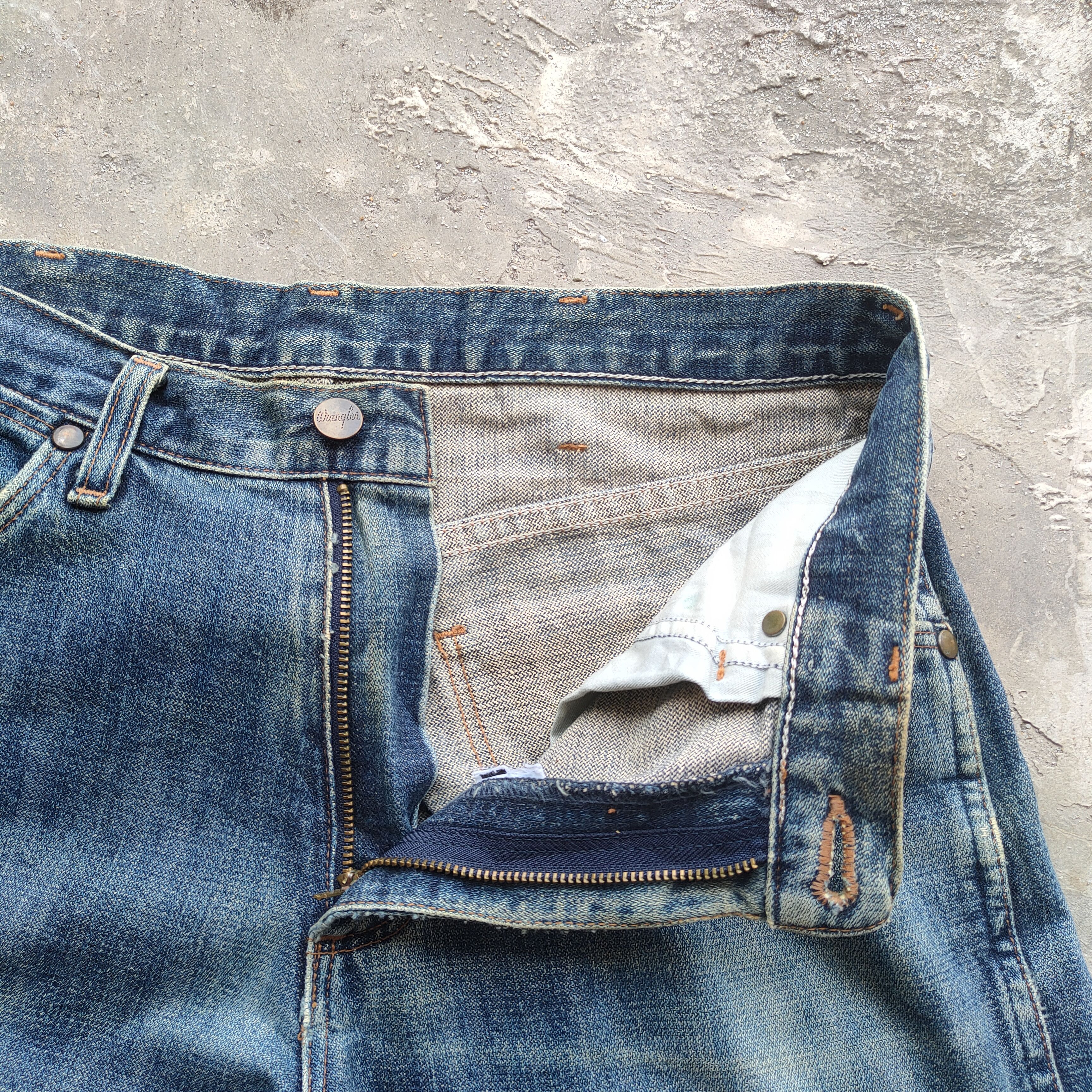 Jean W32 VINTAGE WRANGLER FADED DISTRESSED JEAN PANTS Size US 32 / EU 48 - 7 Thumbnail