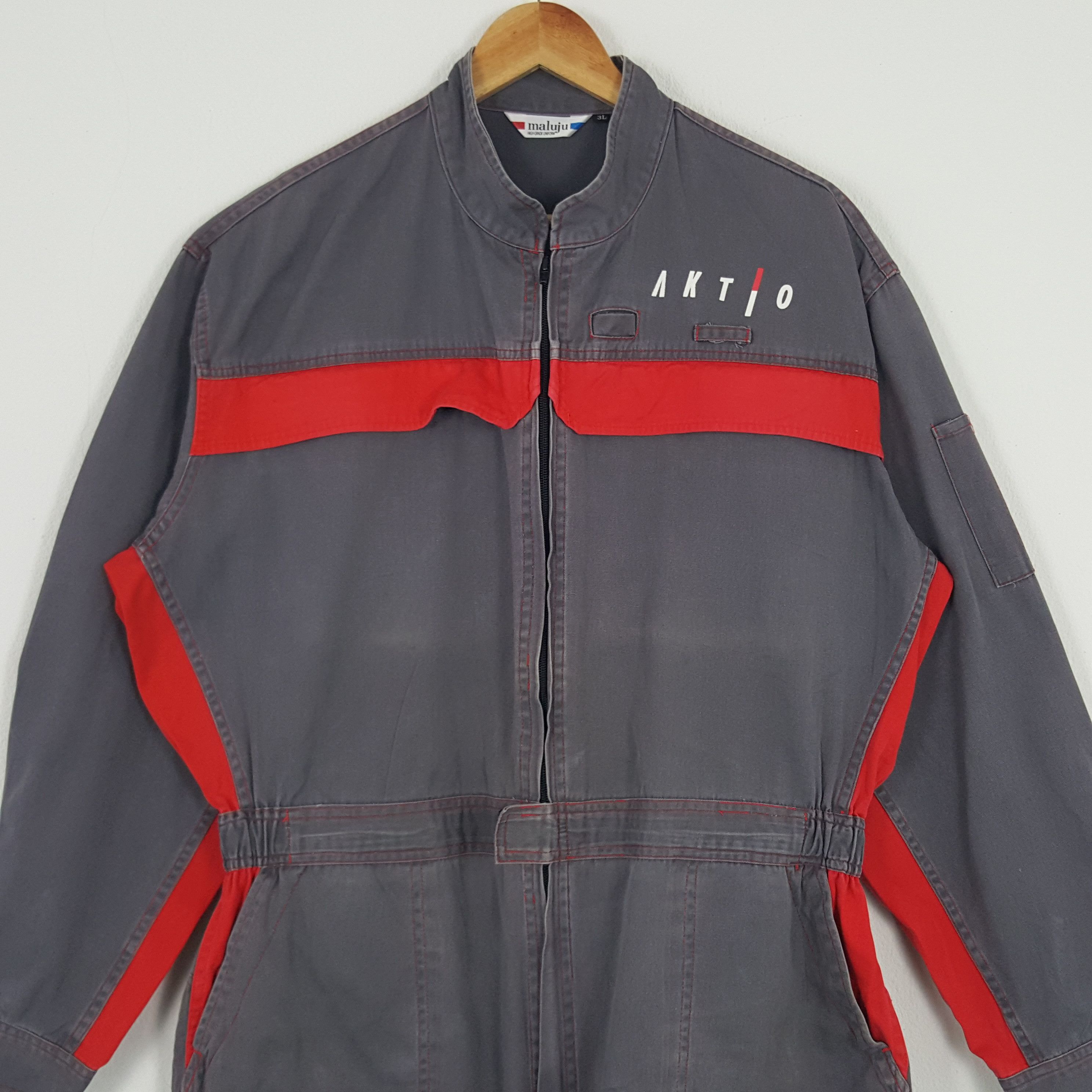 Japanese Brand × Vintage Vintage AKTO Japan Motorsports Baggy Style Coverall Jacket Size US XL / EU 56 / 4 - 5 Thumbnail