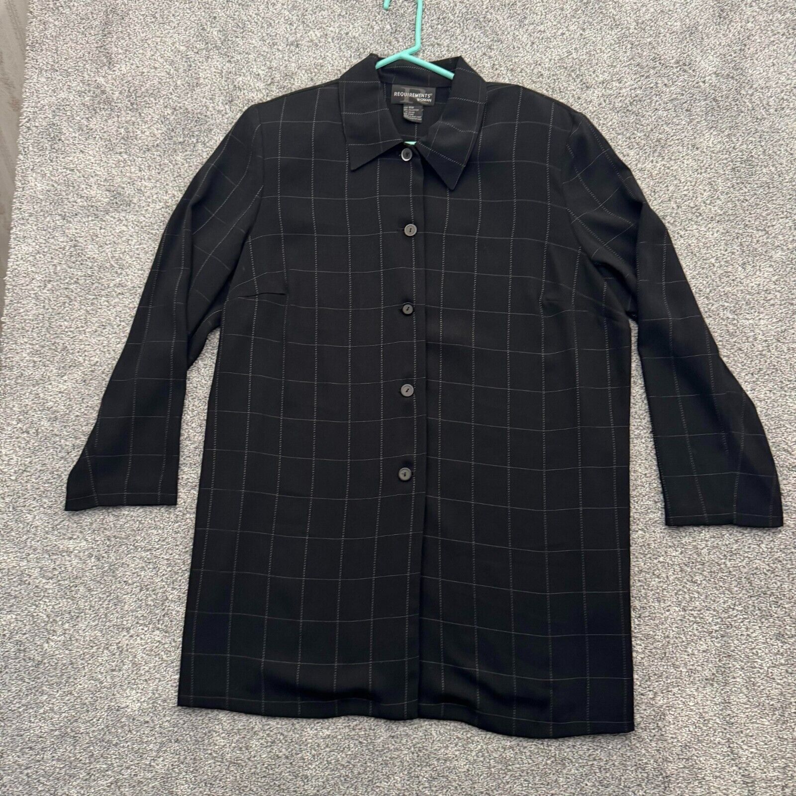 Other Requirements Top Women 16W Plus Windowpane Check Y2K Vintage Size XXL / US 16-18 / IT 52-54 - 1 Thumbnail