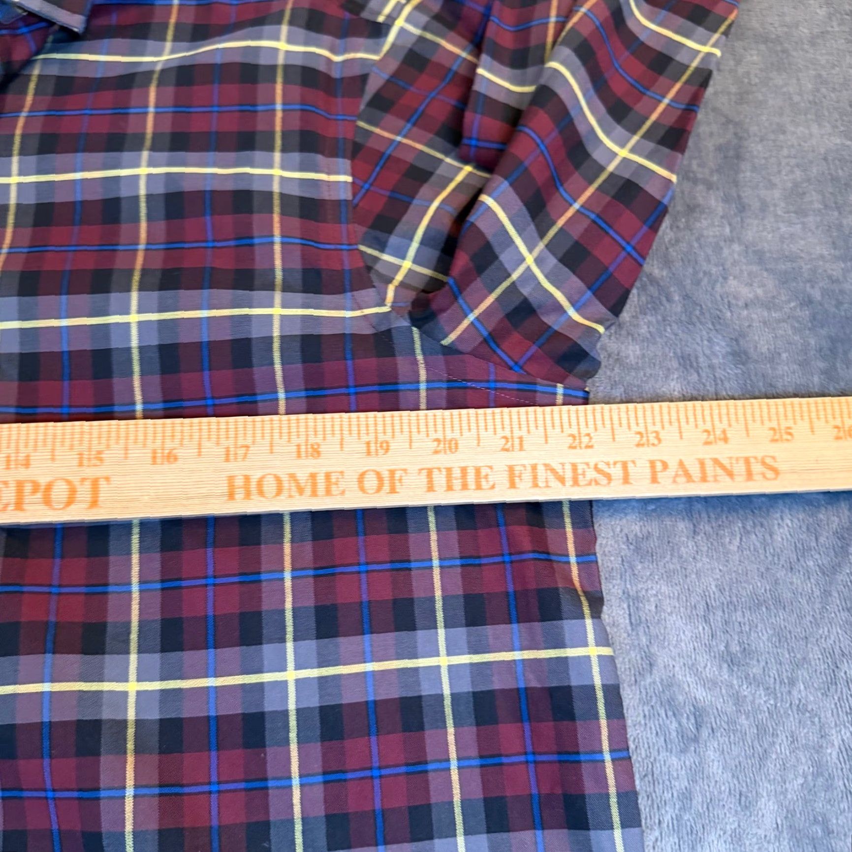 Hart Schaffner Marx Hart Schaffner Marx Shirt Plaid Burgundy Grey Multicolor Long Sleeve Button-Up Classic Mens M NWT Stretch Comfort Fall Spring Winter Casual Business Size US M / EU 48-50 / 2 - 6 Thumbnail