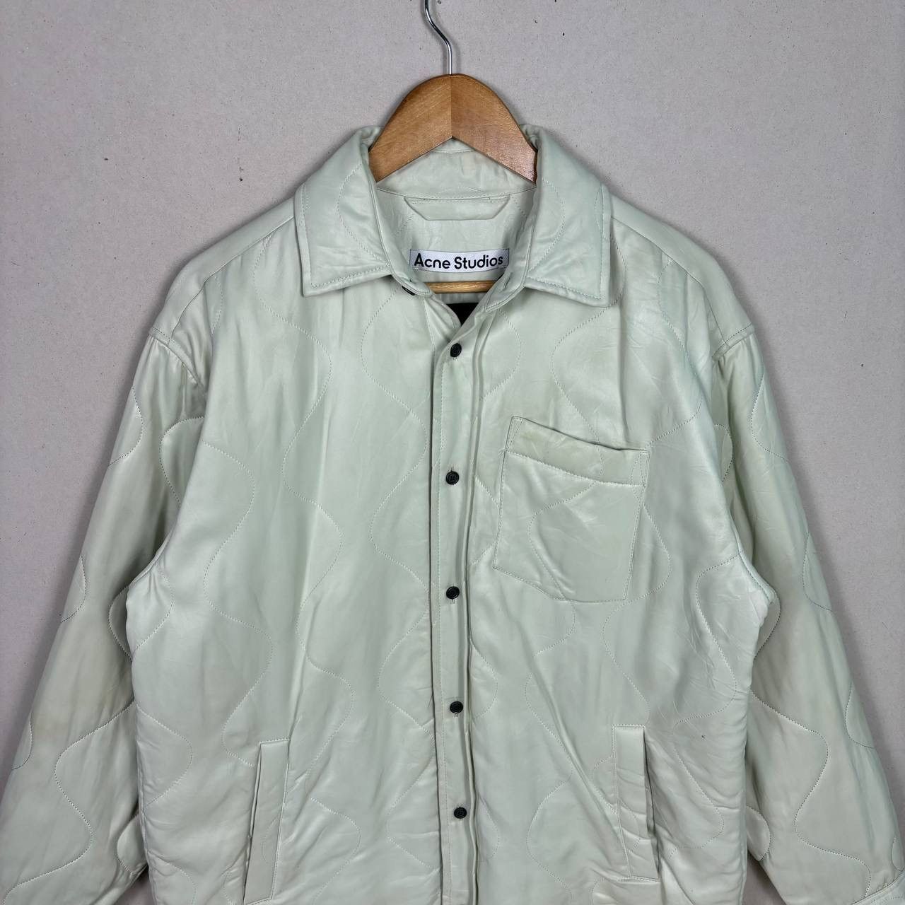 Acne Studios Acne Studios X Robbie Barrat FW20 Quilted Jacket Mint Green Size US L / EU 52-54 / 3 - 3 Thumbnail