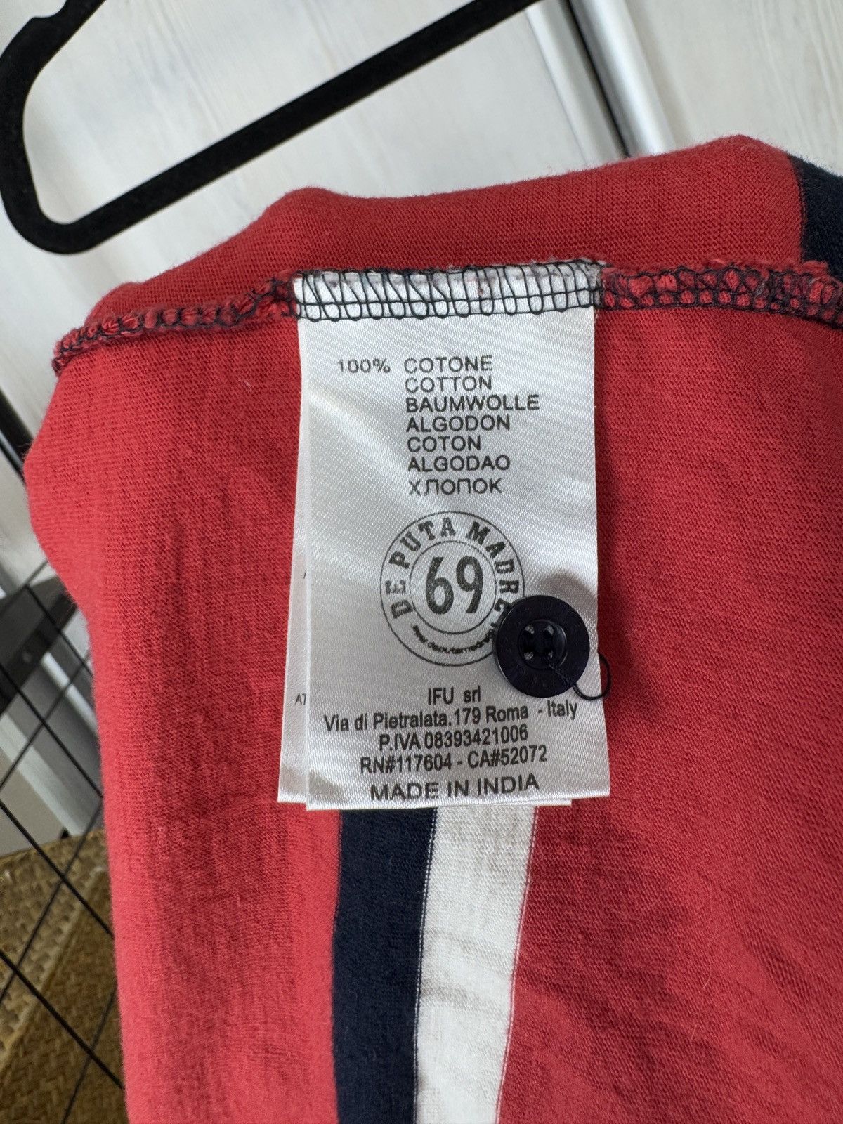 Designer De Puta Madre fuck pedophilia Italian blood rugby polo Size US L / EU 52-54 / 3 - 10 Thumbnail