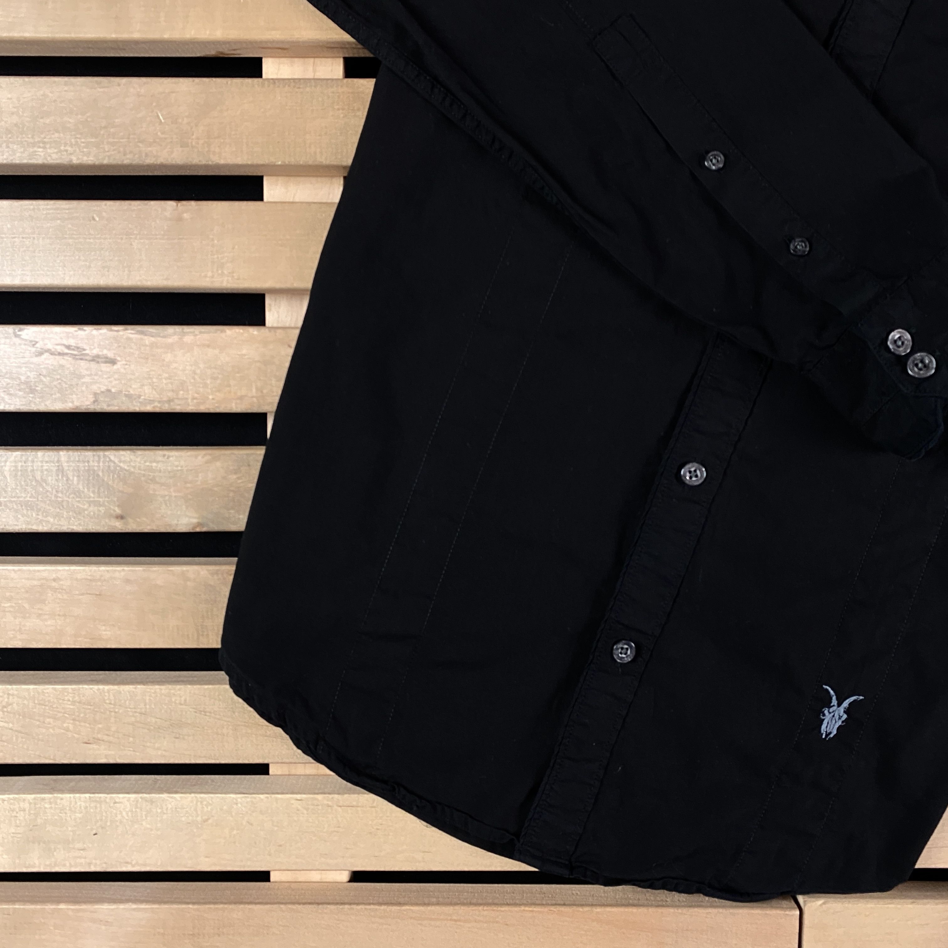 Allsaints Men’s Shirt Long Sleeve Allsaints Size S Black Size US S / EU 44-46 / 1 - 3 Thumbnail
