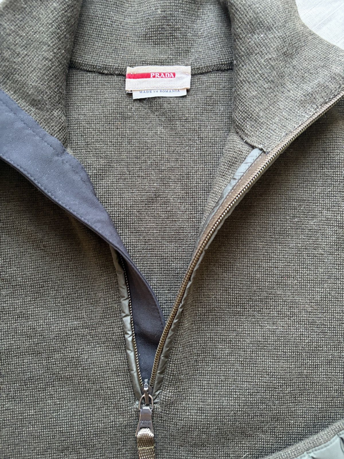 Prada Prada Sport Wool Half-Zip Sweater — Olive / Size 50 (M/L) Size US M / EU 48-50 / 2 - 5 Thumbnail
