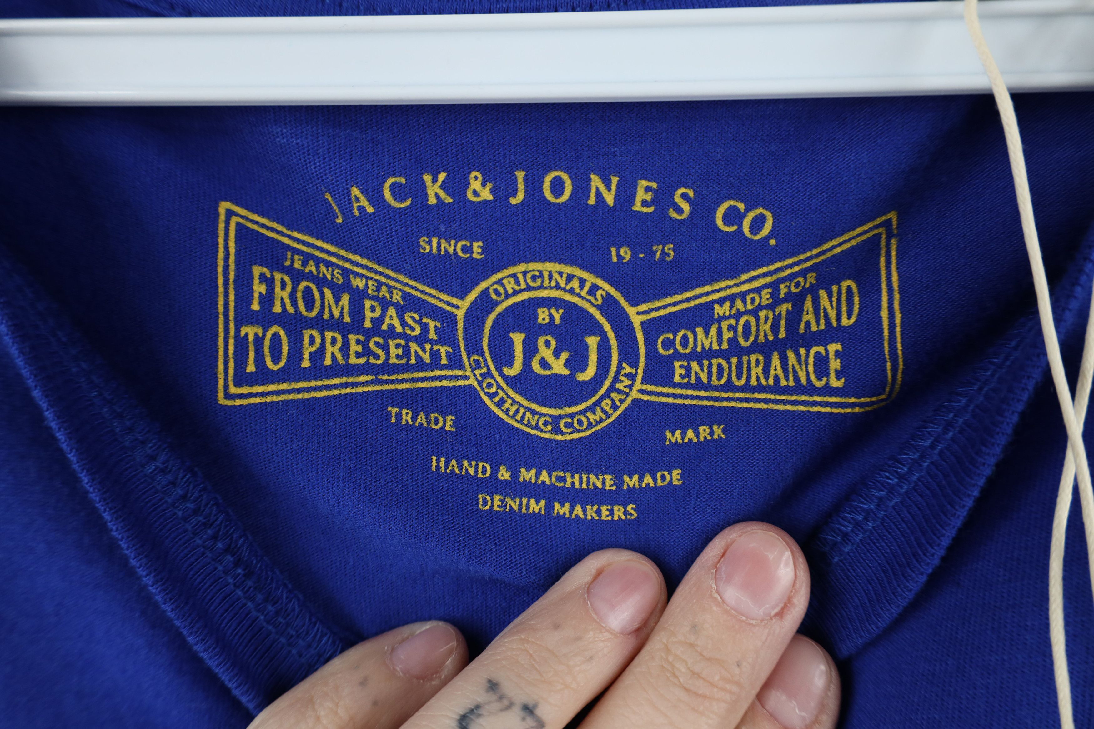 Jack & Jones New Jack & Jones Co Block Letter Short Sleeve T-Shirt Blue Size US S / EU 44-46 / 1 - 8 Thumbnail
