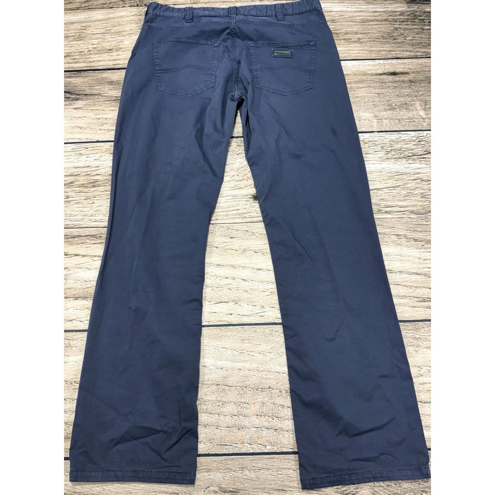 Armani Armani Collezioni Pants Mens 35 Navy Blue J15 Slim Straight Leg Stretch 5 Pocket Chinatown? Size US 35 - 4 Thumbnail