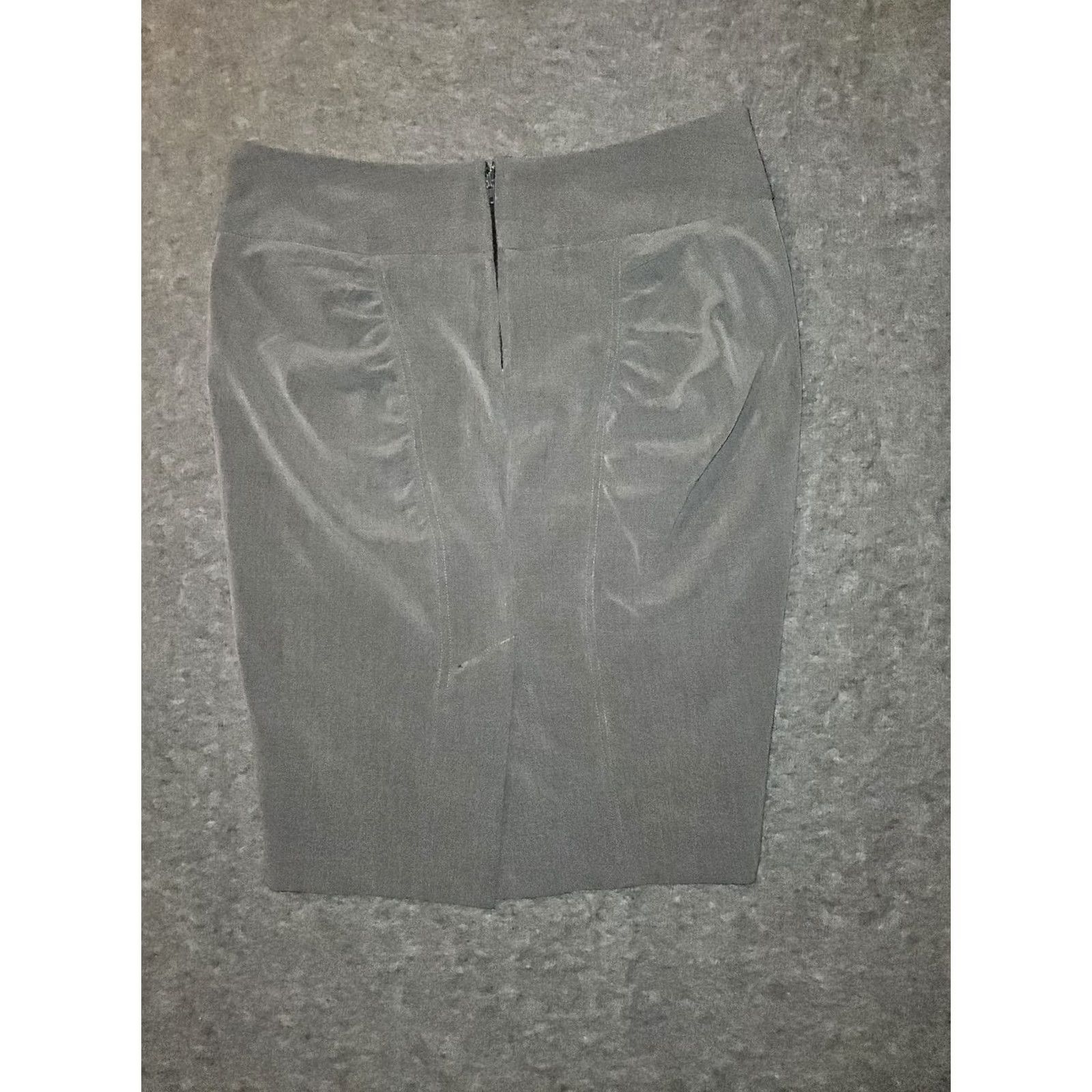 Guess GUESS Pencil Skirt Women 26 Gray Zip Hook & Loop Slit Workwear Stretch 90s City Preppy Vintage-Style Size 26" / US 2 / IT 38 - 7 Thumbnail