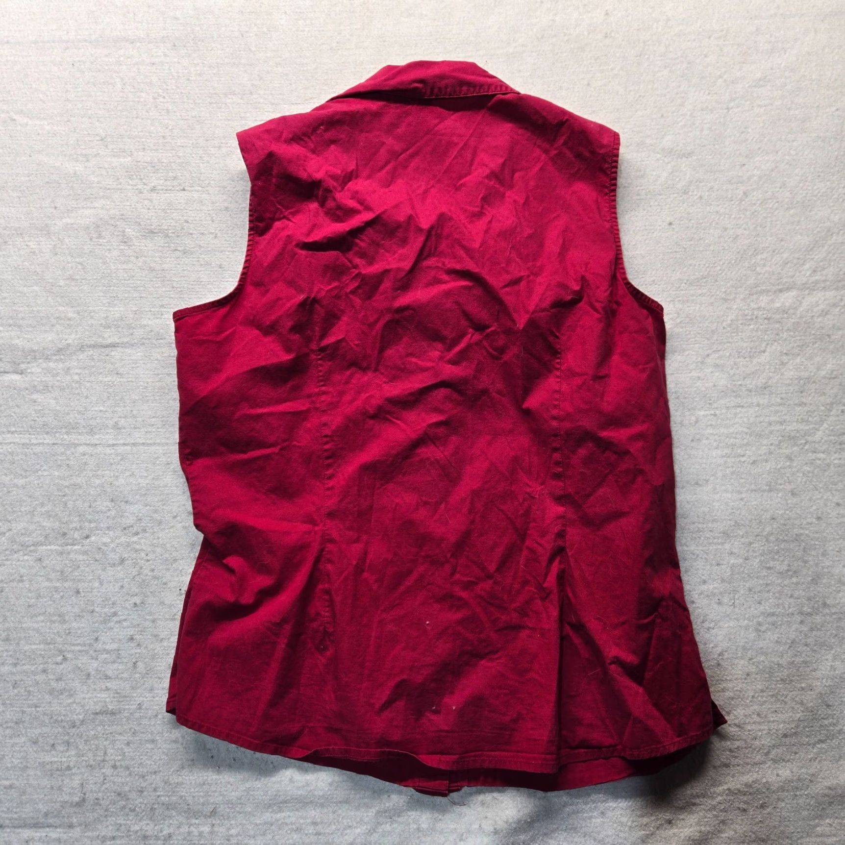 CO VINTAGE Floy Co Humane Society Virginia Red Sleeveless Button-Up Shirt Women L Cotton Casual Size L / US 10 / IT 46 - 7 Thumbnail