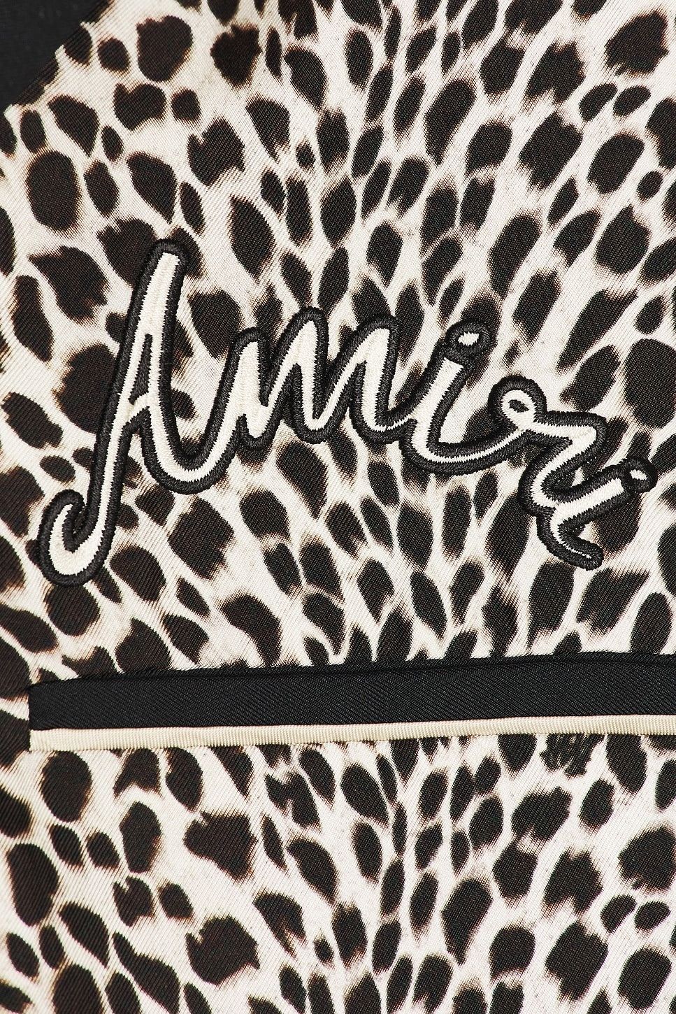 Amiri o1orln1025 MA Leopard Bowling Shirt in Black/White Size US L / EU 52-54 / 3 - 3 Thumbnail