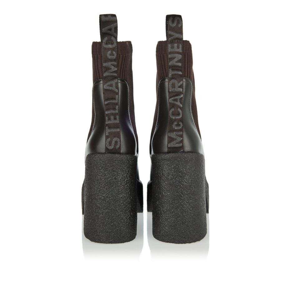 Stella McCartney o1s22i1n1024 Skyla Sock Ankle Boots in Brown/Black Size US 7 / IT 37 - 2 Thumbnail