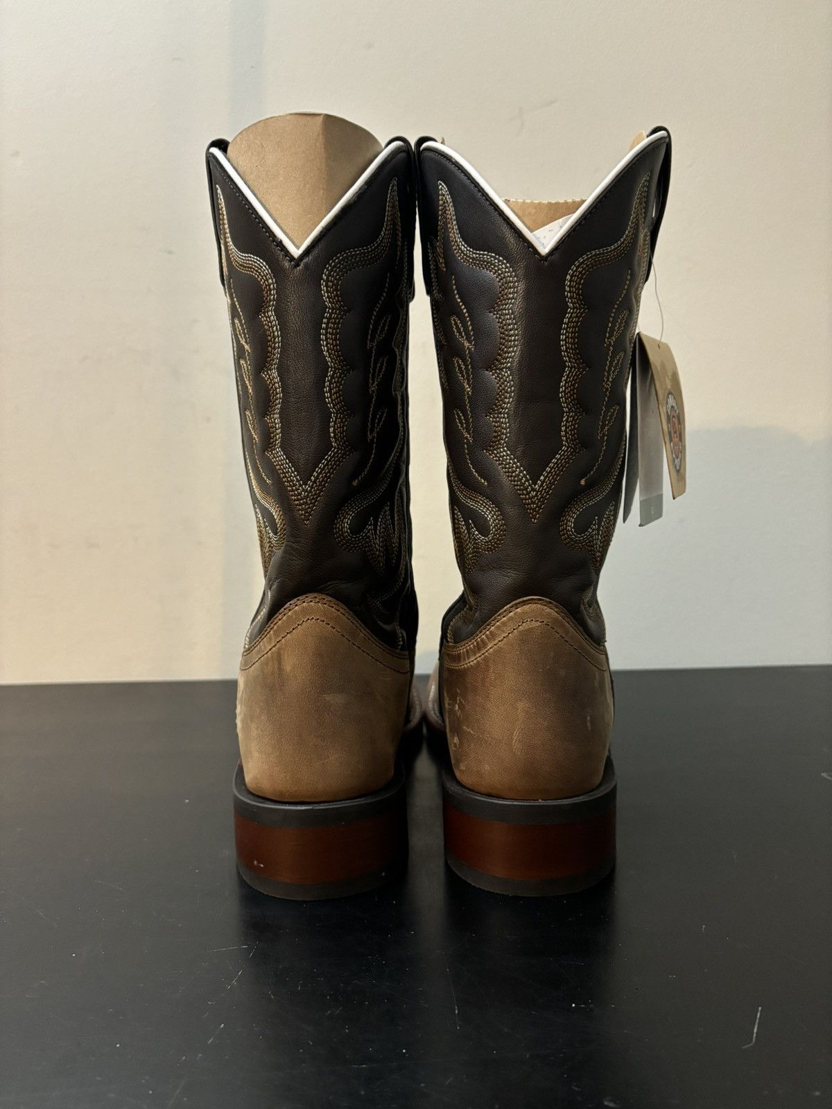Other Laredo Montana Leather Western Cowboy Boots Brown Size US 9.5 / EU 42-43 - 5 Thumbnail