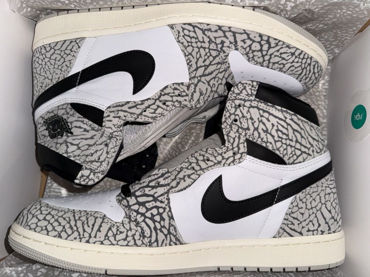 Jordan Brand Nike 1985 Air Jordan 1 “White Cement” Retro OG high top, NEW Size US 12.5 / EU 45-46 - 5 Thumbnail