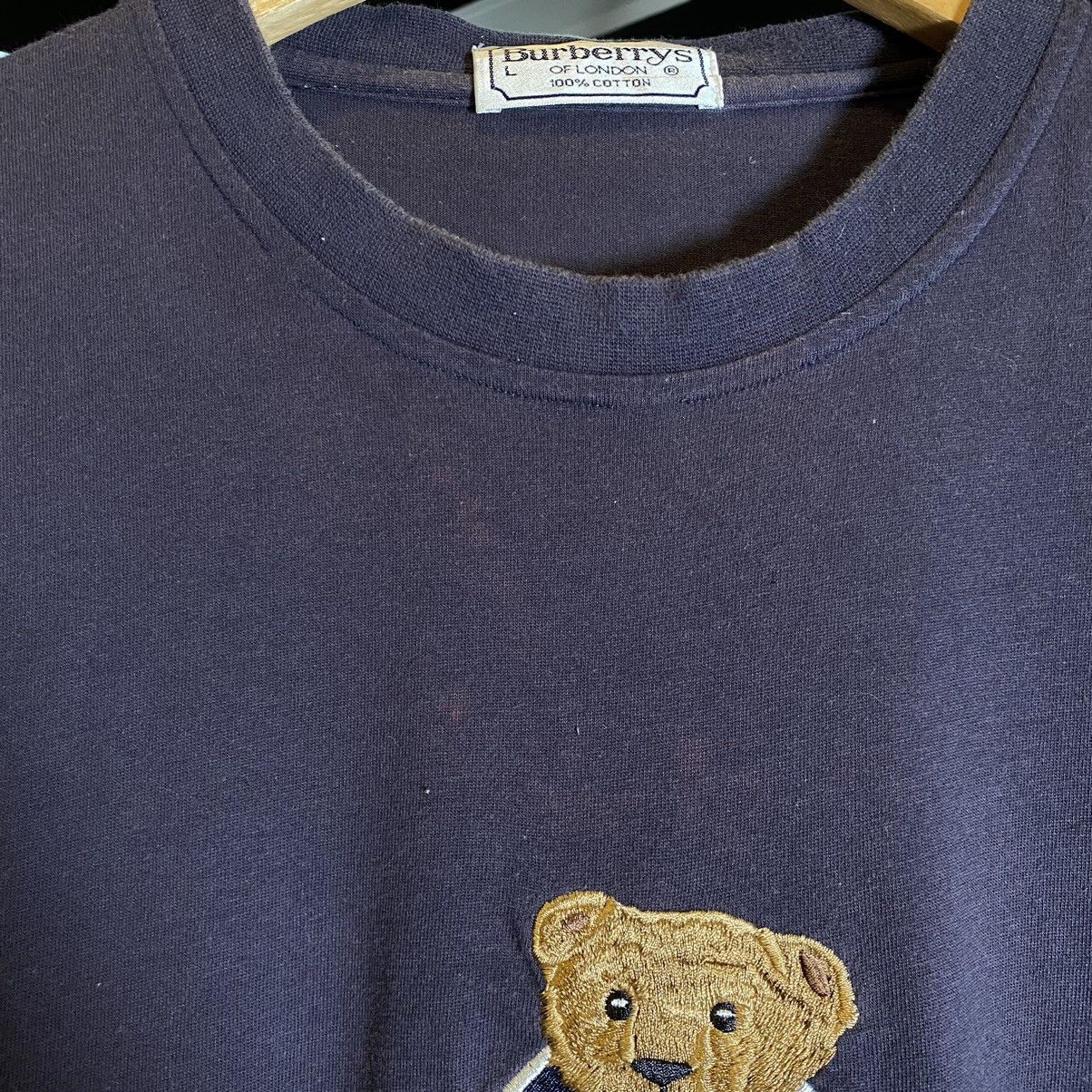 Burberry Vintage Burberrys Bear Embroidered Tee Size US L / EU 52-54 / 3 - 6 Thumbnail