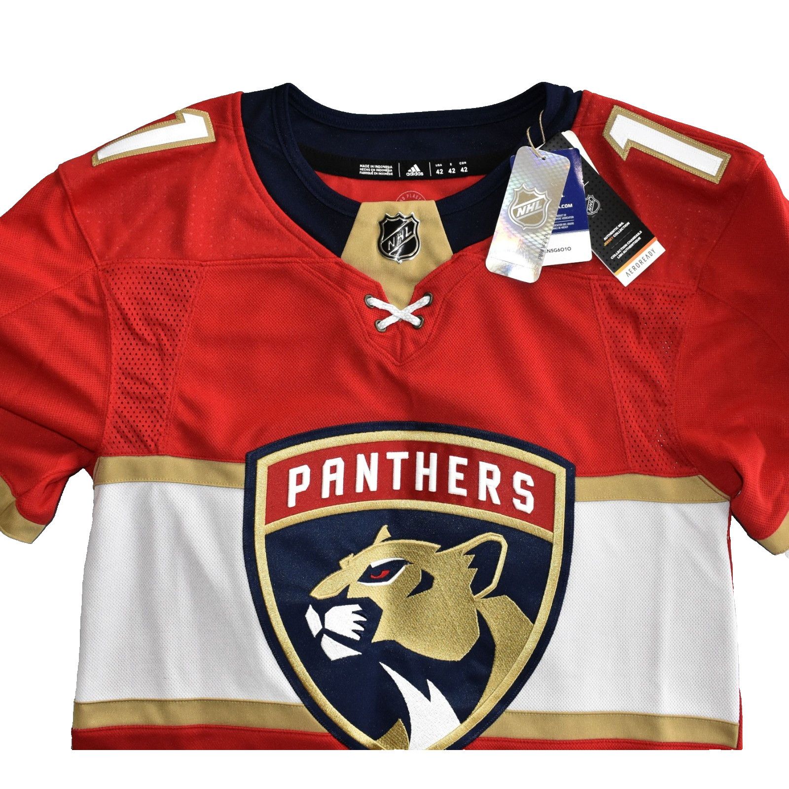 Adidas NWT ADIDAS FLORIDA PANTHERS Huberdeau 11 Home Jersey 42 $230 Size US L / EU 52-54 / 3 - 3 Thumbnail