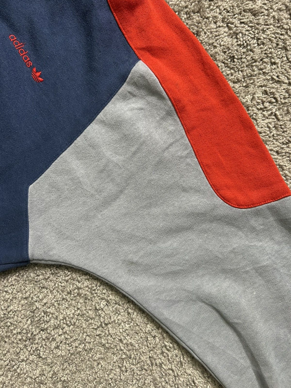 Adidas Vintage 70s Adidas Button Snap Tri Tone Crewneck Sweatshirt Size US M / EU 48-50 / 2 - 6 Thumbnail
