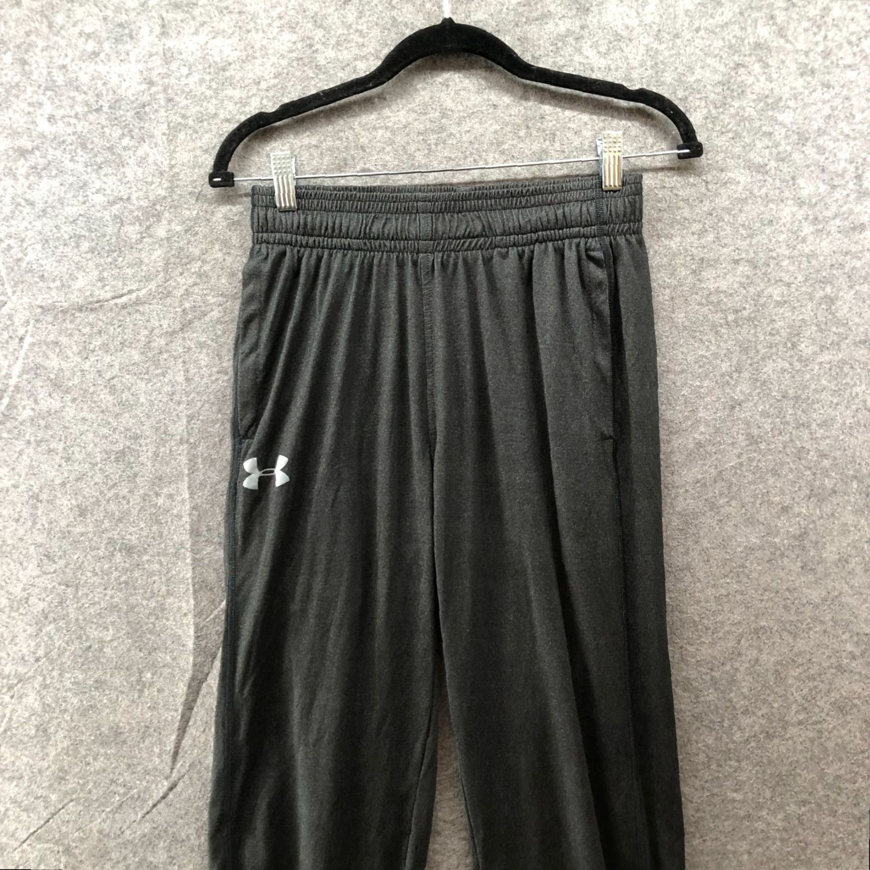 Under Armour Under Armour HeatGear Loose Track Pants Mens S Gray Ankle Zip Athletic Activewear Pants Size US 29 - 3 Thumbnail