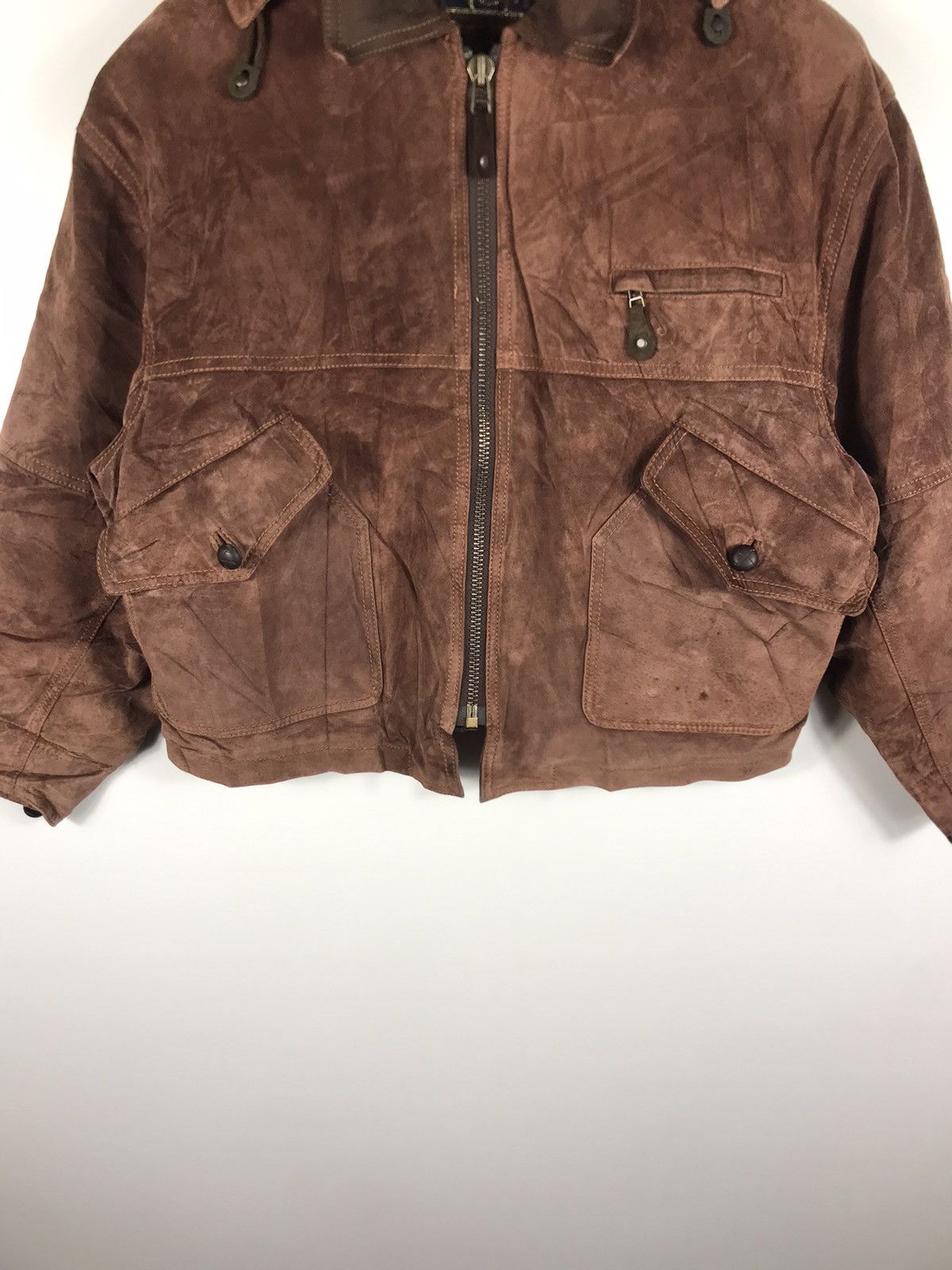 Genuine Leather ⚡️Vintage Art Able Development Hooded Faux Fur Leather Jacket Size US S / EU 44-46 / 1 - 5 Thumbnail