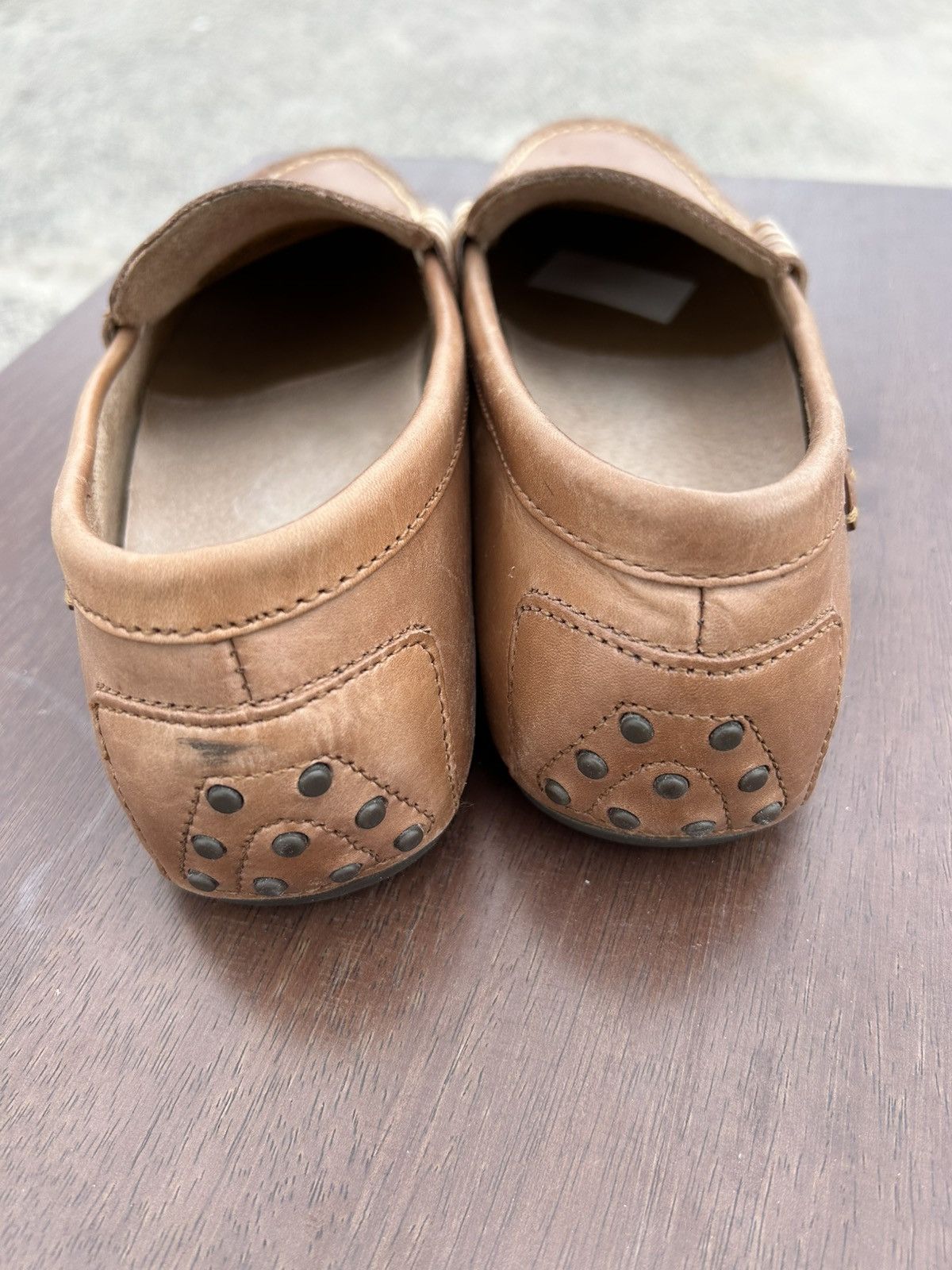 Ralph Lauren Wes Polo Tan Smooth Pull Up Leather 9.5 D Size US 9.5 / EU 42-43 - 4 Thumbnail