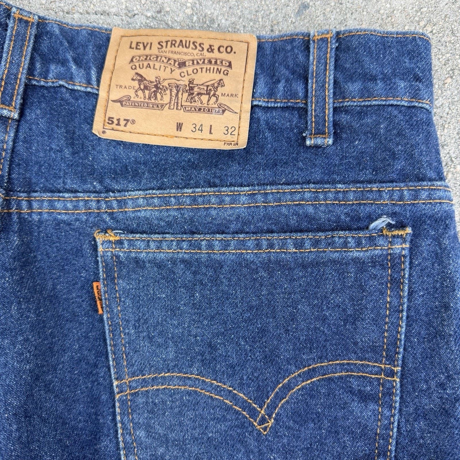 Levi's × Vintage Vintage 90s Levi’s 517 Bootcut Orange Tab Denim Jeans 34x32 Size US 34 / EU 50 - 7 Thumbnail