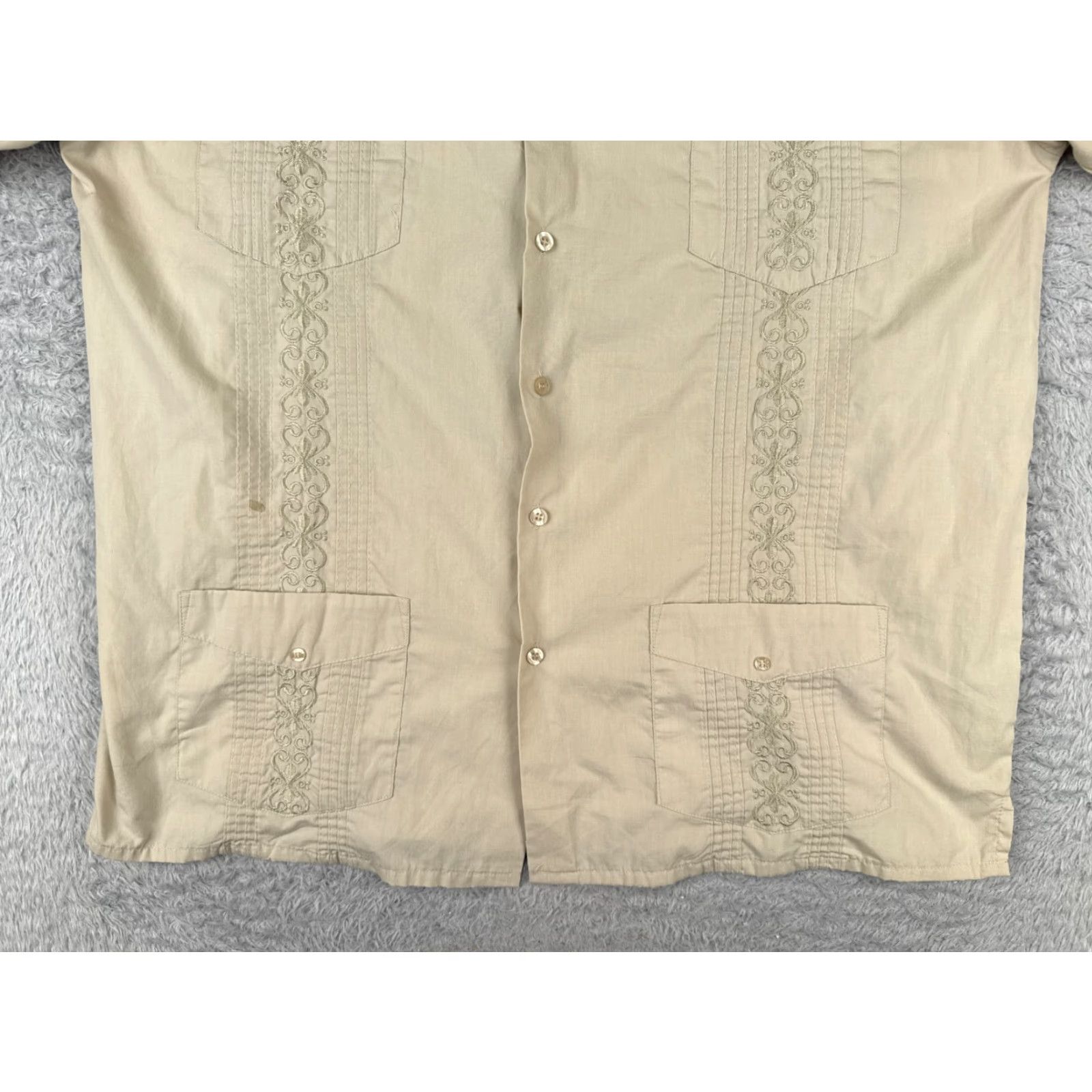 Vintage VINTAGE Lada Shirt Adult Large Beige Polyester Cotton Blend 4 Pocket Button-Up Men Beige L Shirt Casual Workwear Pockets - Mens Size US L / EU 52-54 / 3 - 5 Thumbnail