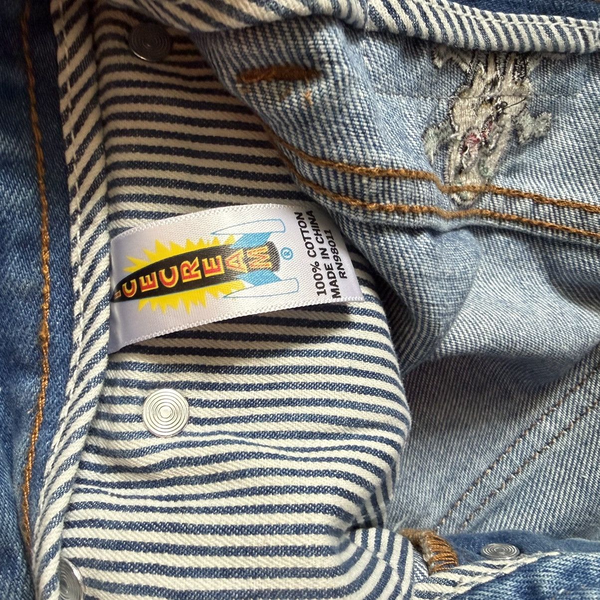 Billionaire Boys Club Icecream “Cones n Bones” Embroidered Denim Shorts Size US 34 / EU 50 - 8 Thumbnail