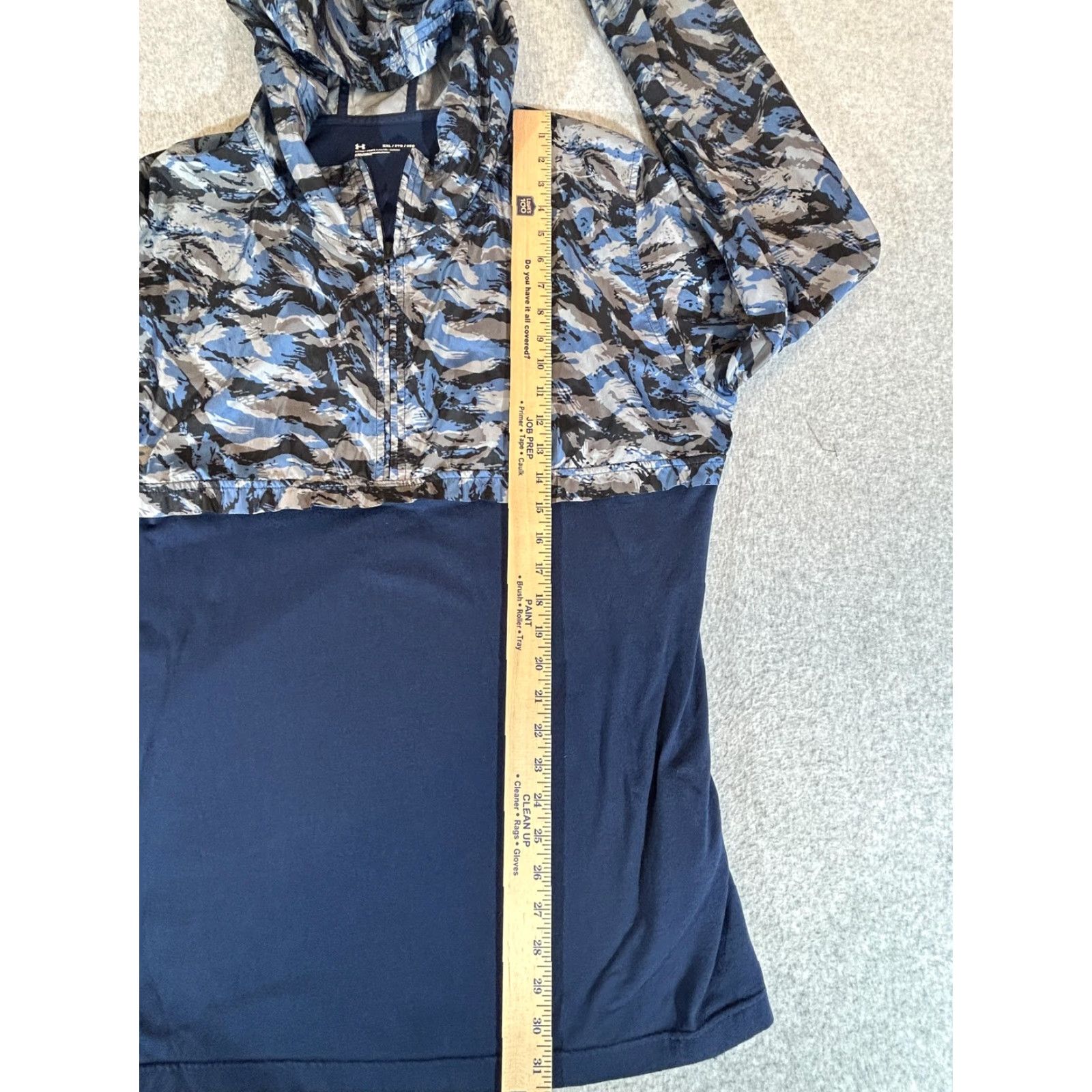 Under Armour Under Armour Hoodie Men 2XL Blue Camo 1/4 Zip Pullover Wind Anorak Jacket UA XXL Size US XXL / EU 58 / 5 - 4 Thumbnail