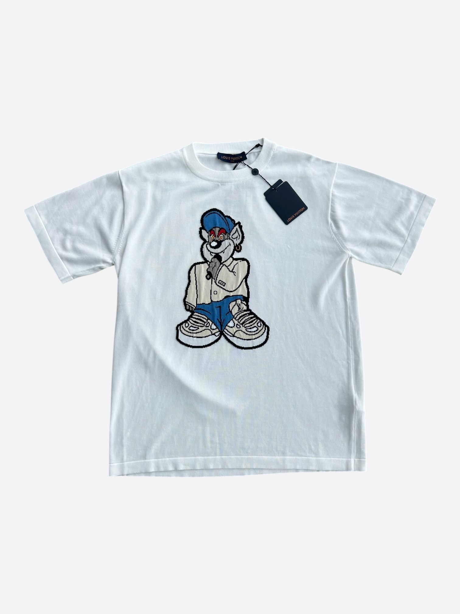 Louis Vuitton White Intarsia Graphic T-Shirt