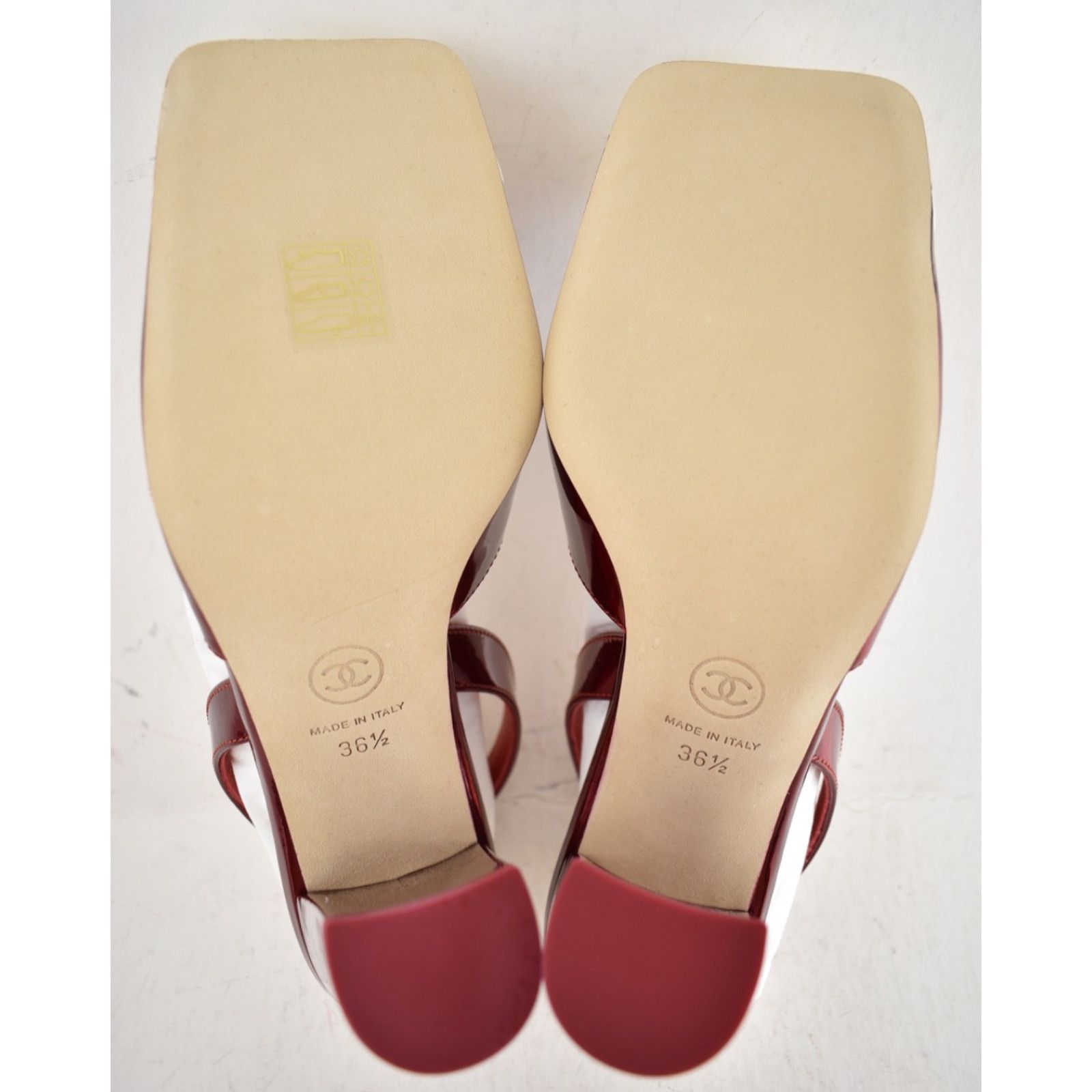 Chanel Chanel 26S Blazy Red White Square Toe Slingback Pump 36.5 Size US 6.5 / IT 36.5 - 19 Thumbnail
